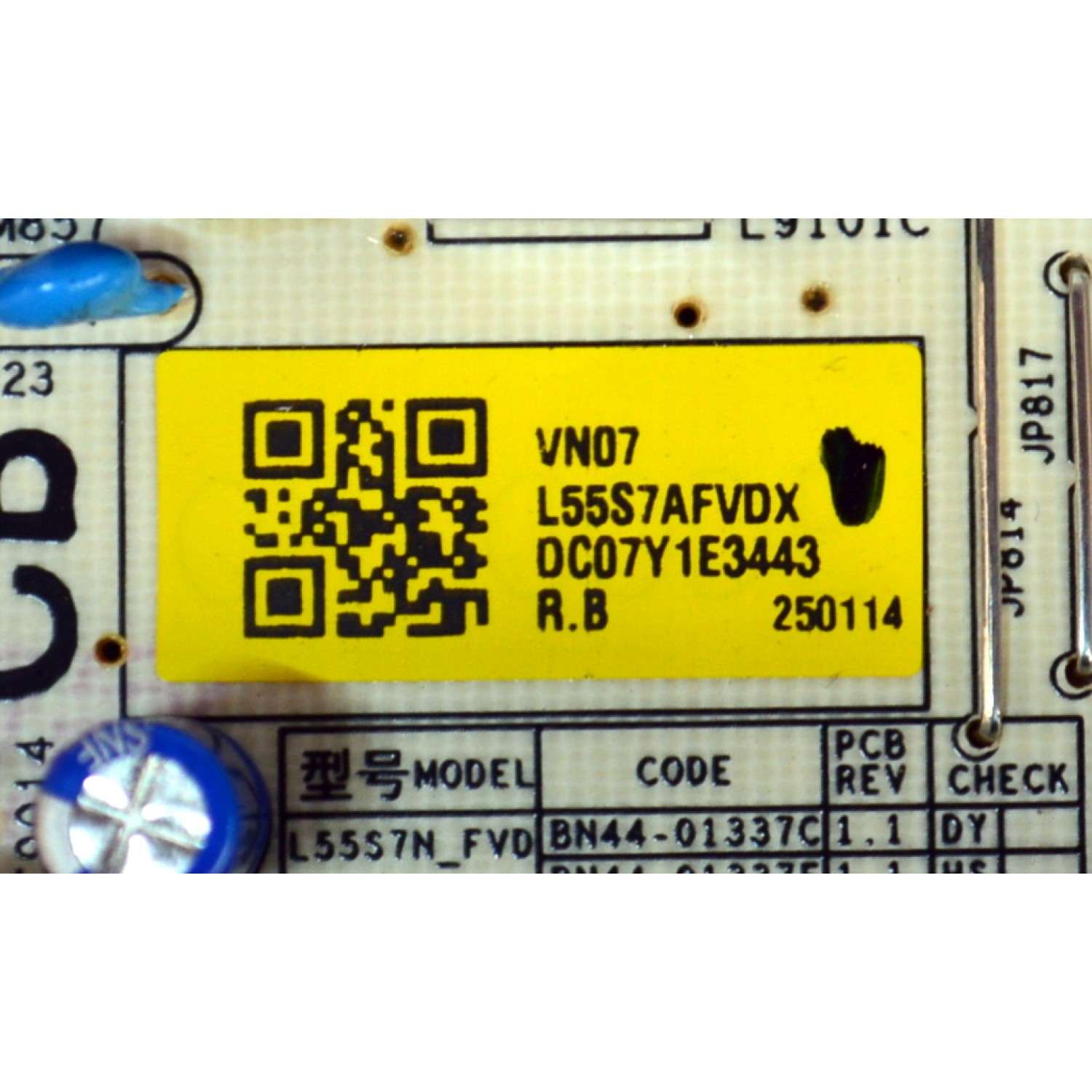 FUENTE DE PODER ORIGINAL PARA TV SAMSUNG / NUMERO DE PARTE L55S7AFVDX / L55S7_FVD / PANEL CY-BF055HGXV8H / LC550EQC (SS)(A4) / MODELO UN55U8000FBXZA / UN55U7900FFXZA - Imagen 4