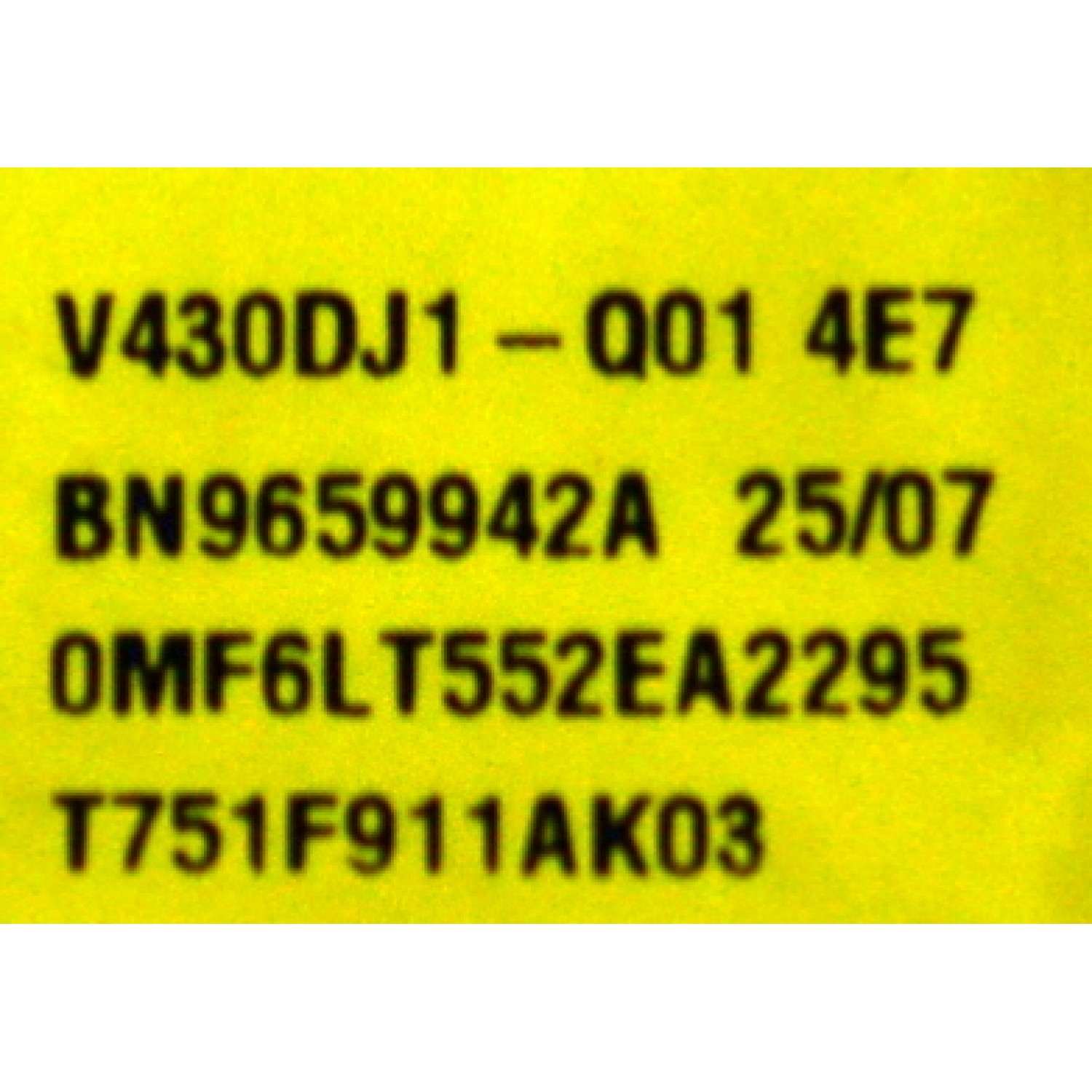 MAIN ORIGINAL PARA TV SAMSUNG 4K UHD HDR / NUMERO DE PARTE BN96-61259X / BN41-03350A / BN41-03350 / KANT_SU2E_FU8 / BN9661259X / BN96-60873A / BN96-60372A / PANEL CY-BF043HGNV3H / DISPLAY V430DJ1-Q01 4E7 / BN96-59942A / MODELO UN43U8000FBXZA DB01 - Imagen 2