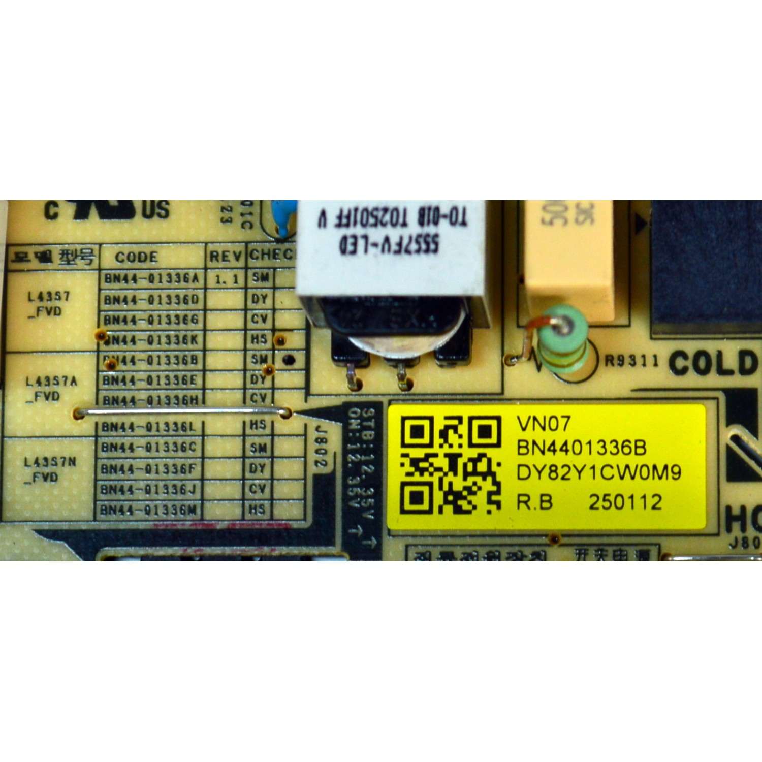 FUENTE DE PODER ORIGINAL PARA TV SAMSUNG / NUMERO DE PARTE BN44-01336B / L4357A_FVD / BN4401336B / PANEL CY-BF043HGNV3H / DISPLAY V430DJ1-Q01 4E7 / BN96-59942A / MODELO UN50U8000FDXZA DB01 / UN43U8000FBXZA DB01 / UN50U8000FBXZA DB01 - Imagen 2