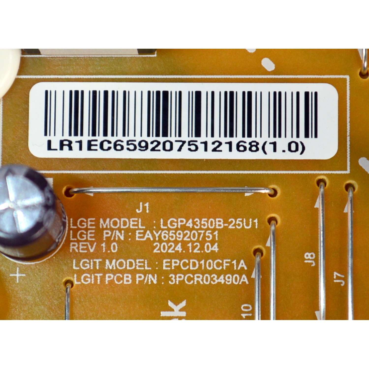 FUENTE DE PODER ORIGINAL PARA TV LG / NUMERO DE PARTE EAY65920751 / LGP4350B-25U1 / EPCD10CF1A / 3PCR03490A / 65920751 / PANEL HC430DQG-ABLA1-9145 / DISPLAY HV430QUB-F7F / MODELO 43UA7500ZUA  - Imagen 2