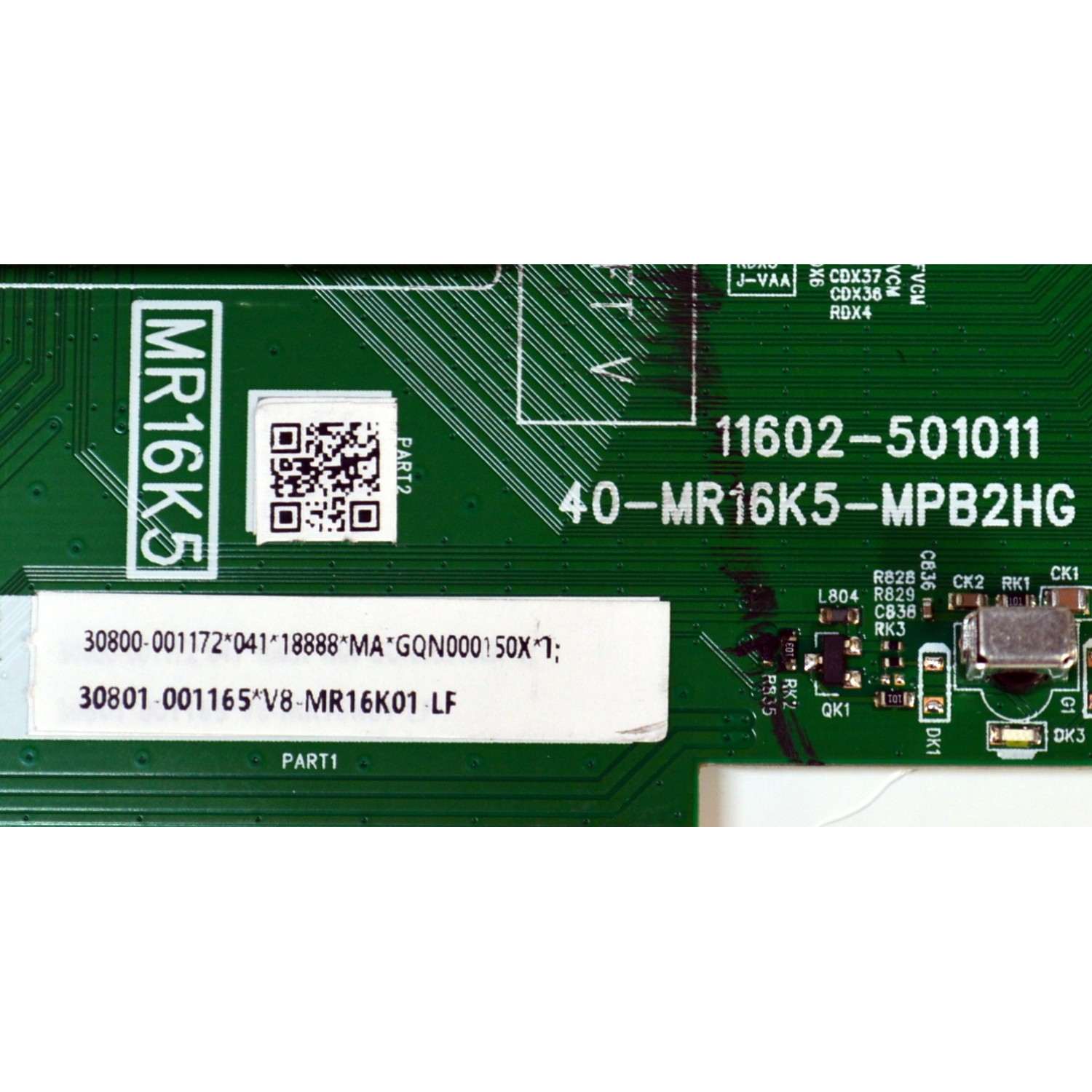 MAIN FUENTE COMBO ORIGINAL PARA TV TCL FULL HD ROKU TV/ NUMERO DE PARTE 30800-001172 / 11602-501011 / 40-MR16K5-MPB2HG / MR16K5 / 30801-001165 / V8-MR16K01-LF / PANEL LVF430NDEL / DISPLAY ST4251B05-2 VER.2.1 / MODELO 43S310R - Imagen 2