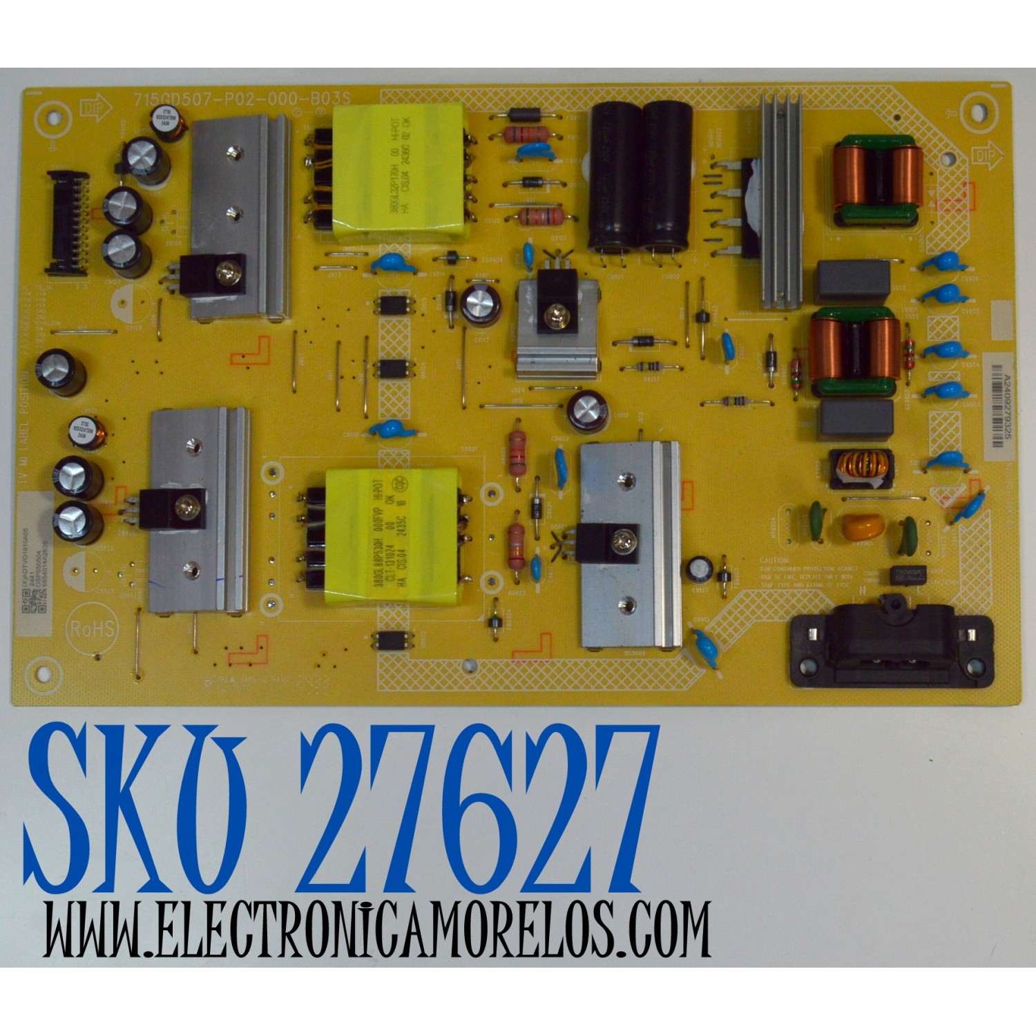 FUENTE DE PODER ORIGINAL PARA TV VIZIO / NUMERO DE PARTE ADTVO1810A05 / 715GD507-P02-000-B03S / (X)ADTVO1810A05 / OSP550504 / A2409279325 / PANEL TPT550WR-QVN10.U REV:SBB0M / DISPLAY T550QVN10.B / MODELO V4K55C-0801 / V4K55C-0801 LTCWV2HA