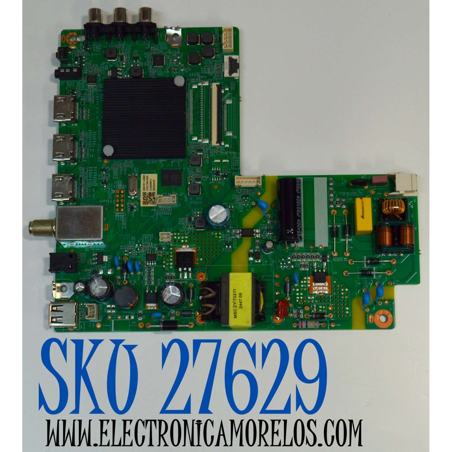 MAIN FUENTE COMBO ORIGINAL PARA TV ONN ROKU HD / NUMERO DE PARTE 515CT9501M35 / AMT9501-ZC01-01 / M35/7611-00883 / 2130006974 / M25028-MT / PANEL T320XVN02.H / DISPLAY T320XVN02.H / BOARD 32T24 S00 SB / MODELO 100012589 32"