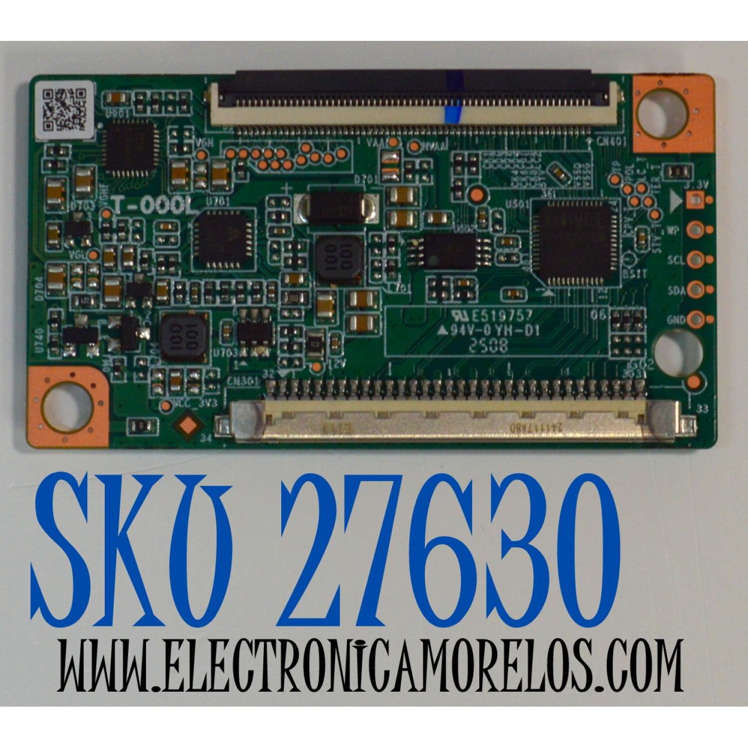 T-CON ORIGINAL PARA TV ONN / NUMERO DE PARTE T-000L / GSDT-000L / PANEL T320XVN02.H / DISPLAY T320XVN02.H / BOARD 32T24 S00 SB / MODELO 100012589 32"