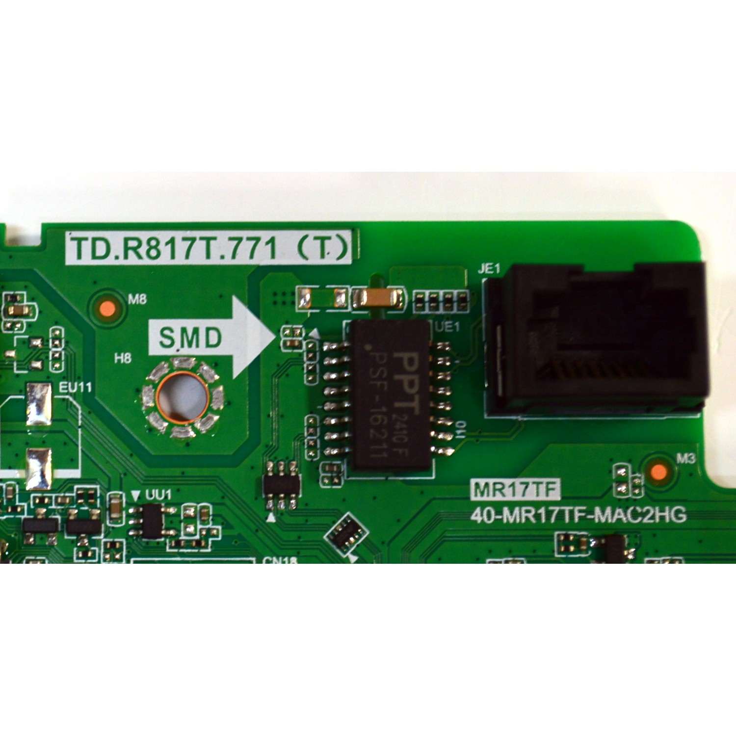 MAIN ORIGINAL PARA TV TCL 4K UHD HDR ROKU TV / NUMERO DE PARTE 30904-000275 / TD.R817T.771 (T) / MR17TF / 40-MR17TF-MAC2HG / 30101-000291 / PANEL LVU500NDEL / DISPLAY V500DJ8-Q01 F4 / MODELO 50S451 - Imagen 3