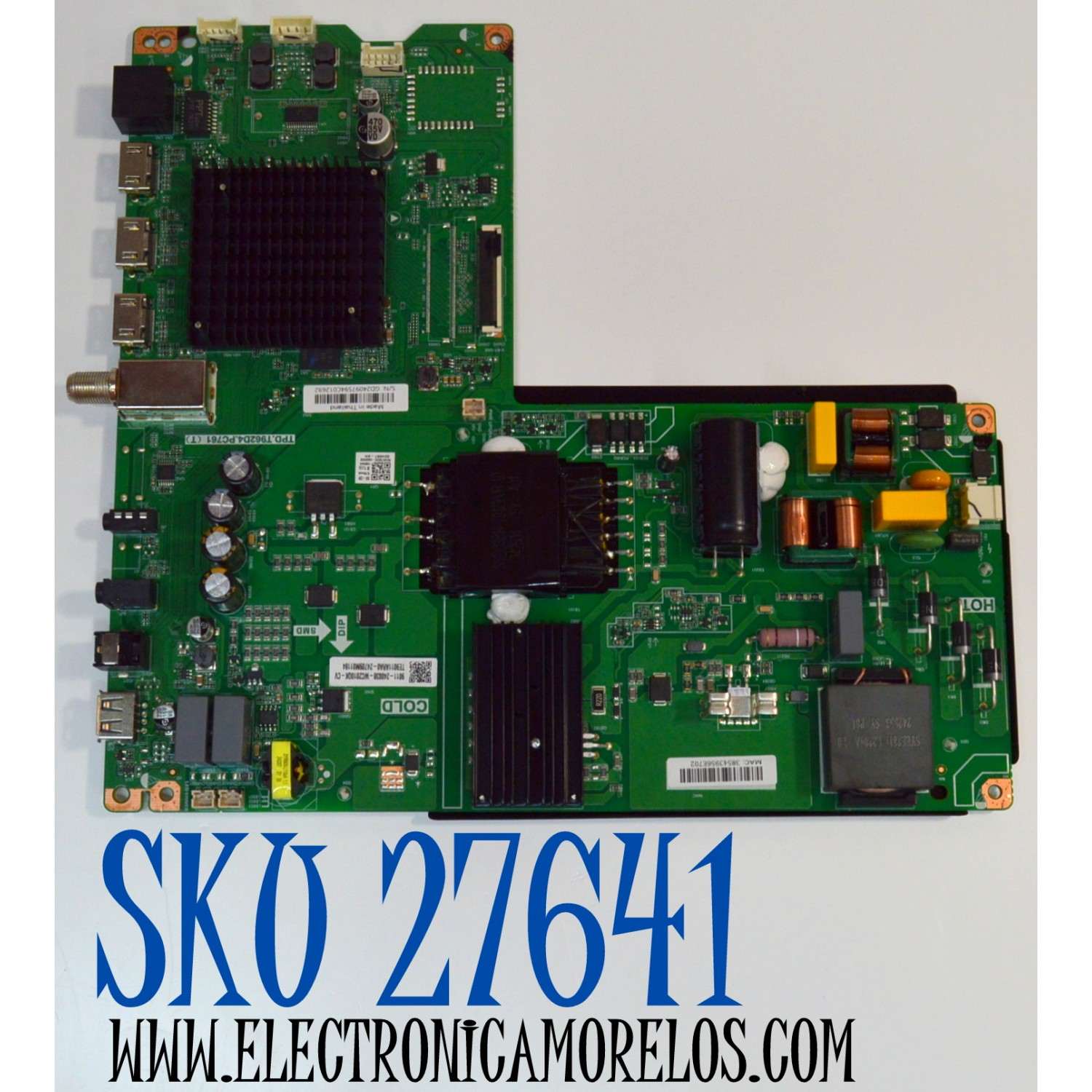 MAIN FUENTE COMBO ORIGINAL PARA TV ELEMENT XUMO TV 4K UHD HDR / NUMERO DE PARTE 9011-240038-WC2010QK / TPD.T962D4.PC761 (T) / CVTE9011ARA0-24709M1184 / M24070033-0A00508 / Q24097-KH / PANEL K430WDJ1 / DISPLAY HV430QUB-F70 / MODELO E550AE43C