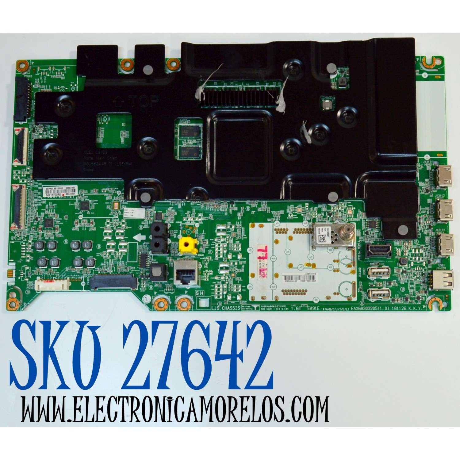 MAIN ORIGINAL PARA TV LG 4K UHD HDR SMART TV / NUMERO DE PARTE EBT65972902 / EAX68303205 / EAX68303205(1.0) / 65972902 / MODELO OLED65C9AUA