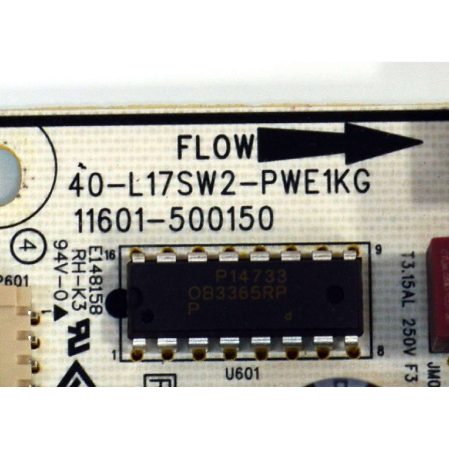FUENTE DE PODER ORIGINAL PARA TV TCL / G0504-000333 / 40-L17SW2-PWE1KG / 11601-500150 / G0504-000333-Z00 / 20374708 / DISPLAY CV580U3-L02 REV:01 / MODELO 58S571F - Imagen 2