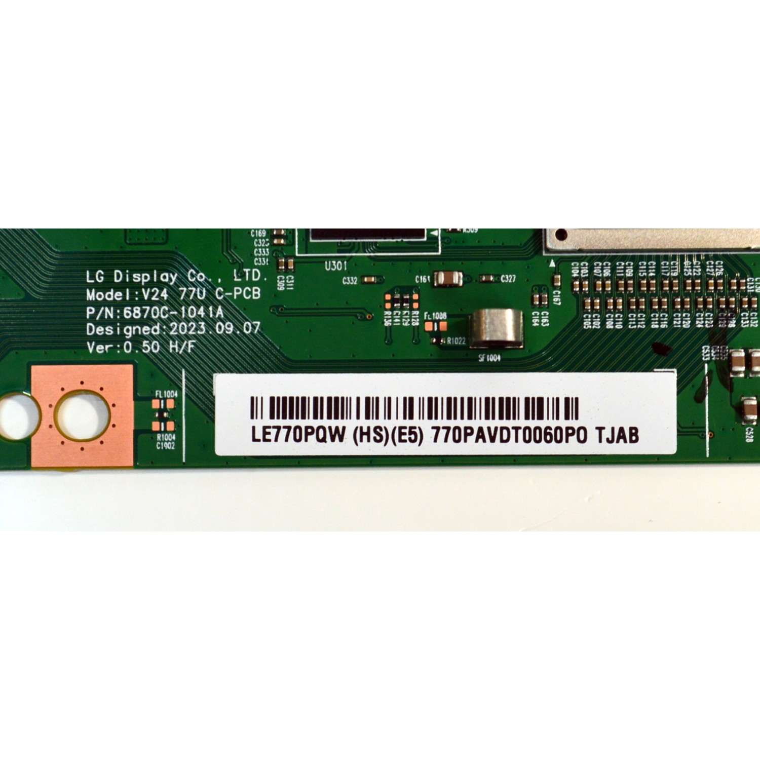 T-CON ORIGINAL PARA TV LG / NUMERO  DE PARTE 6871L-7606B / 6870C-1041A / LE770PQW (HS)(E5) / 7606B / MODELO OLED77C4AUA / OLED77C4AUA.DUSQLJR - Imagen 3