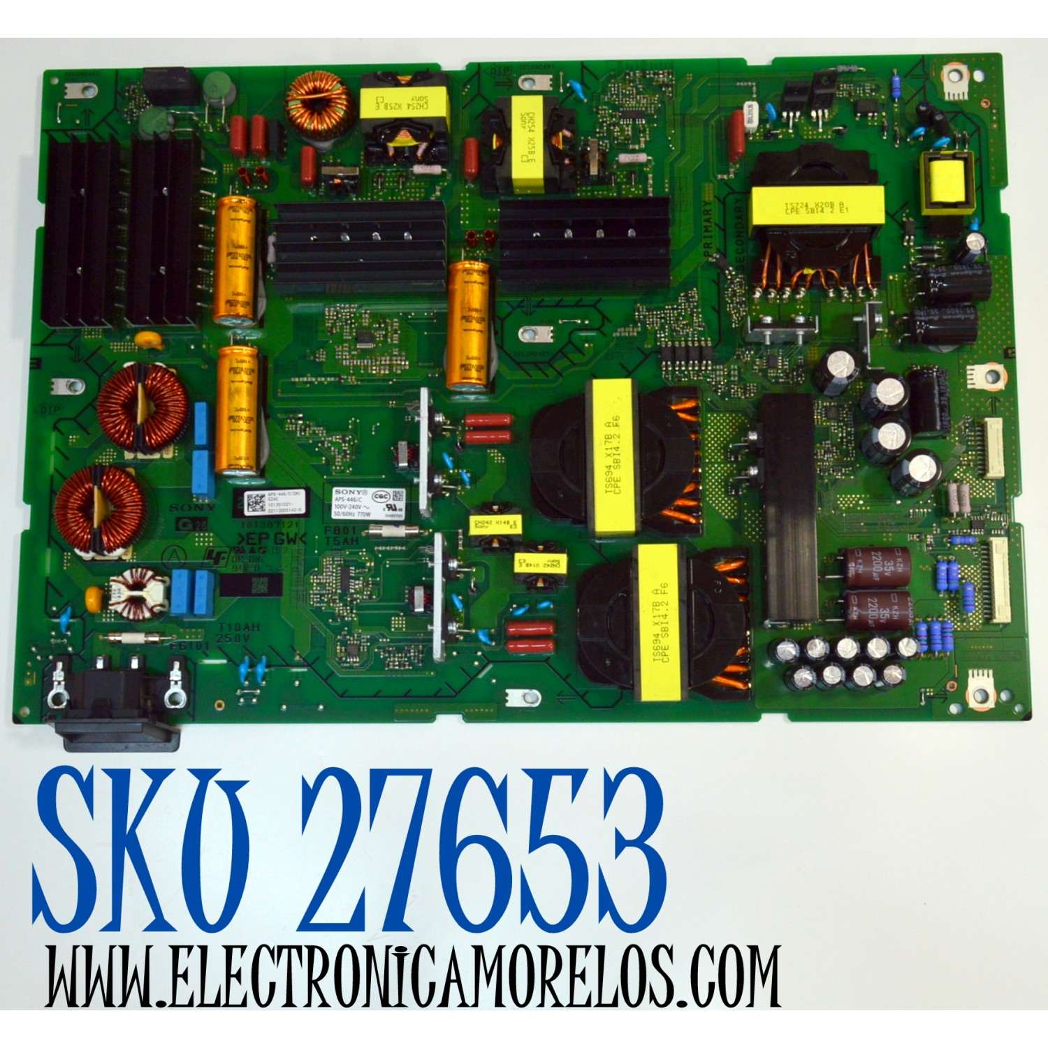 FUENTE DE PODER ORIGINAL PARA TV SONY / NUMERO DE PARTE 101351021 / 101387121 / APS-446/C / APS-446/C (CH) / 22112005142-D / MODELO XR-77A80CL / XR77A80CL