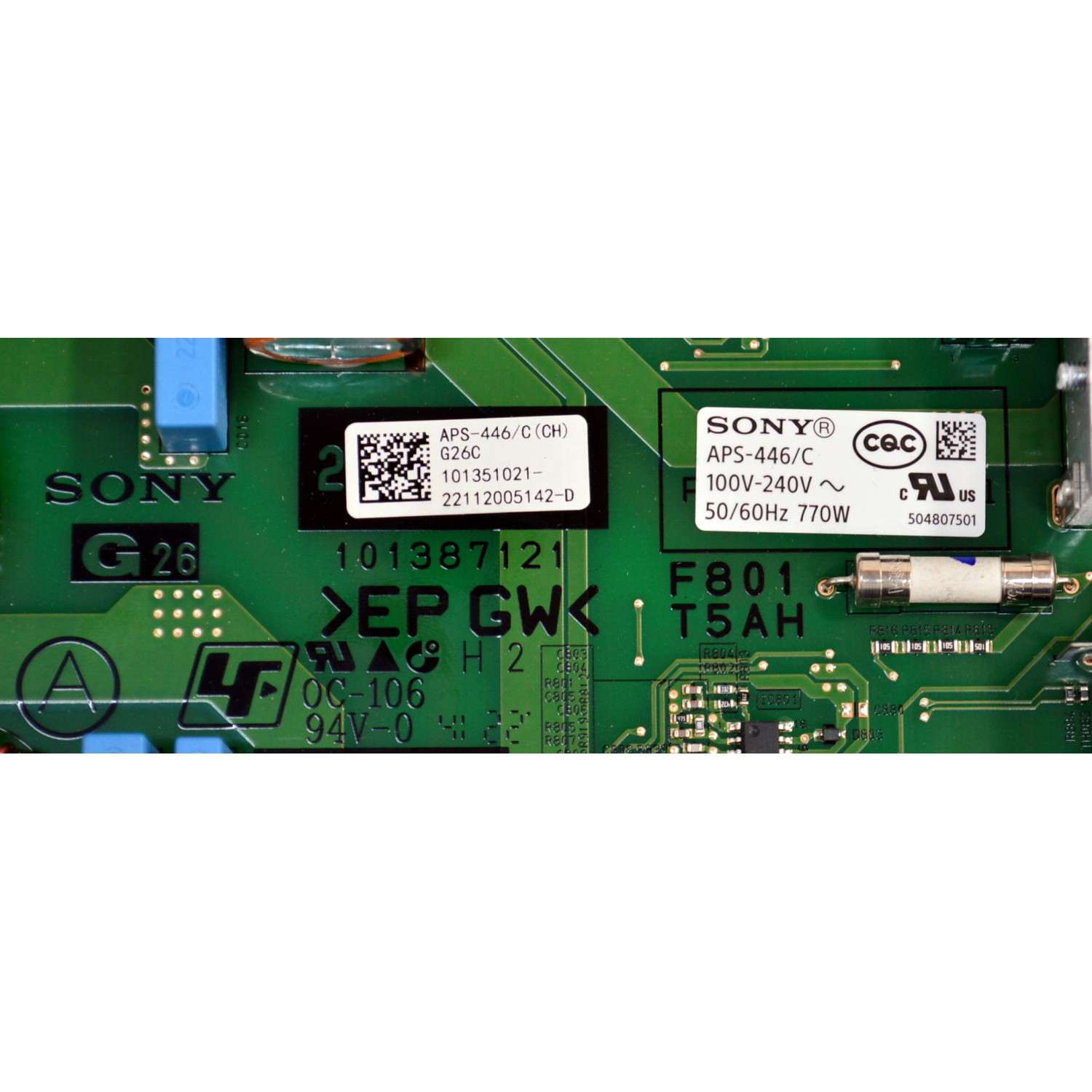 FUENTE DE PODER ORIGINAL PARA TV SONY / NUMERO DE PARTE 101351021 / 101387121 / APS-446/C / APS-446/C (CH) / 22112005142-D / MODELO XR-77A80CL / XR77A80CL - Imagen 2