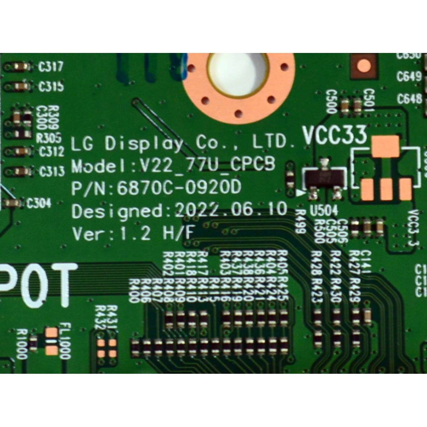 T-CON ORIGINAL PARA TV LG / NUMERO DE PARTE 6871L-7669A / 6870C-0920D / LE770PQL (HS)(A2) / 7669A / MODELO OLED77B4AUA / OLED77B4AUA.DUSQLJR - Imagen 3
