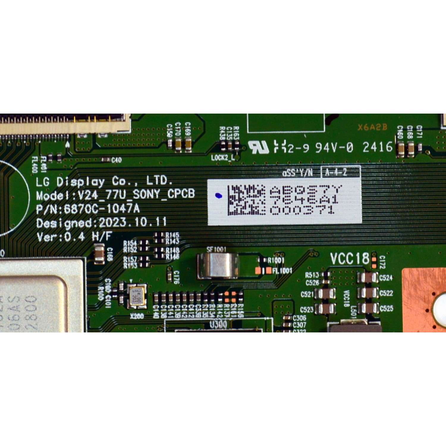 T-CON ORIGINAL PARA TV SONY / NUMERO DE PARTE 6871L-7646A / 6870C-1047A / LE770PQL (HS)(E1) / 7646A / PANEL YDEM077UNG11 / MODELO K-77XR80C / K77XR80C - Imagen 3