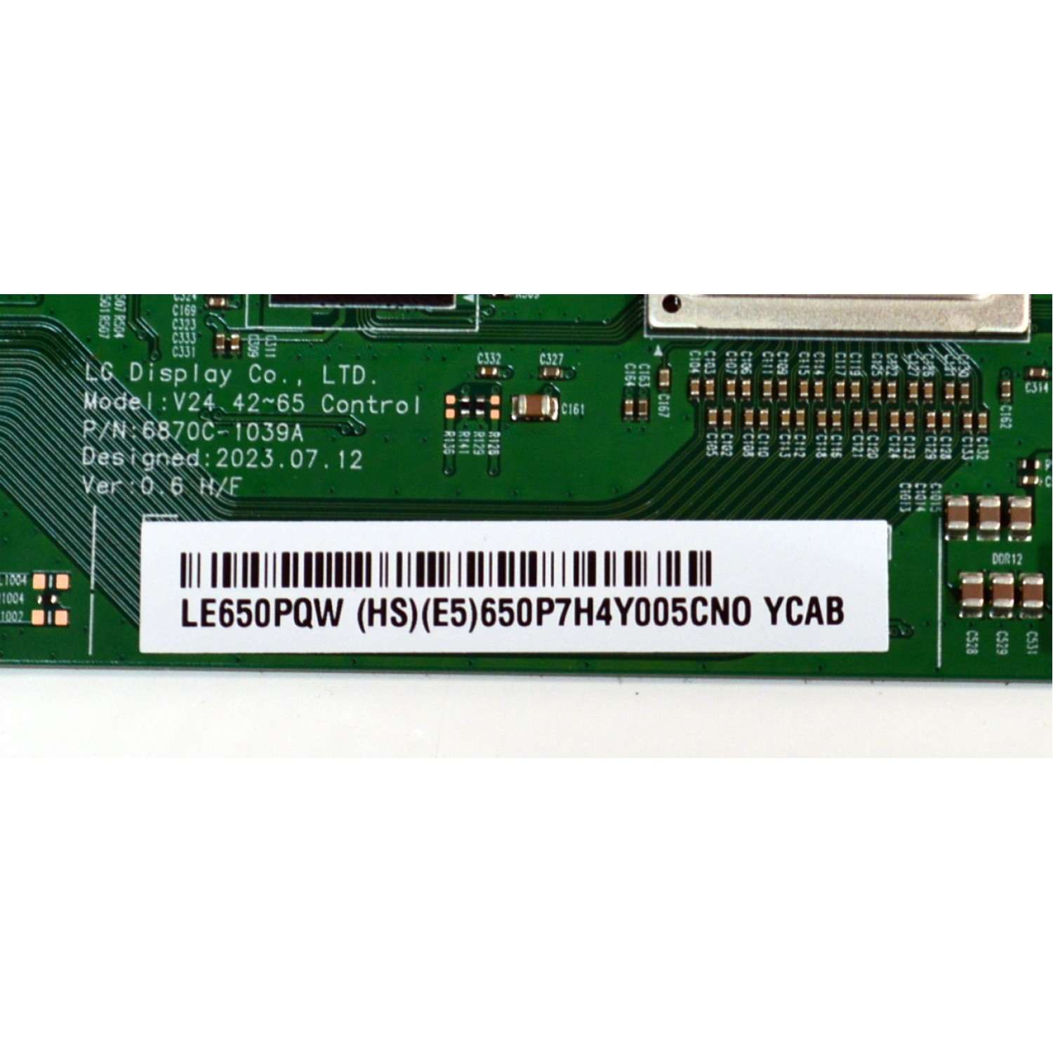 T-CON ORIGINAL PARA TV LG / NUMERO DE PARTE 6871L-7642A / 6870C-1039A / LE650PQW (HS)(E5) / 7642A / MODELO OLED65C4AUA / OLED65C4AUA.DUSQLJR - Imagen 2