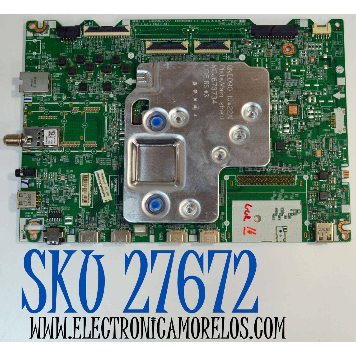 MAIN ORIGINAL PARA TV LG 4K UHD HDR SMART TV / NUMERO DE PARTE EBT67592501 / EAX69969203 / EAX69969203(1.0) / 67592501 / PANEL NC860DQD-VBLH3 / DISPLAY HF860QUB-E2D / MODELO 86QNED80ARA / 86QNED80ARA.BUSFKLR