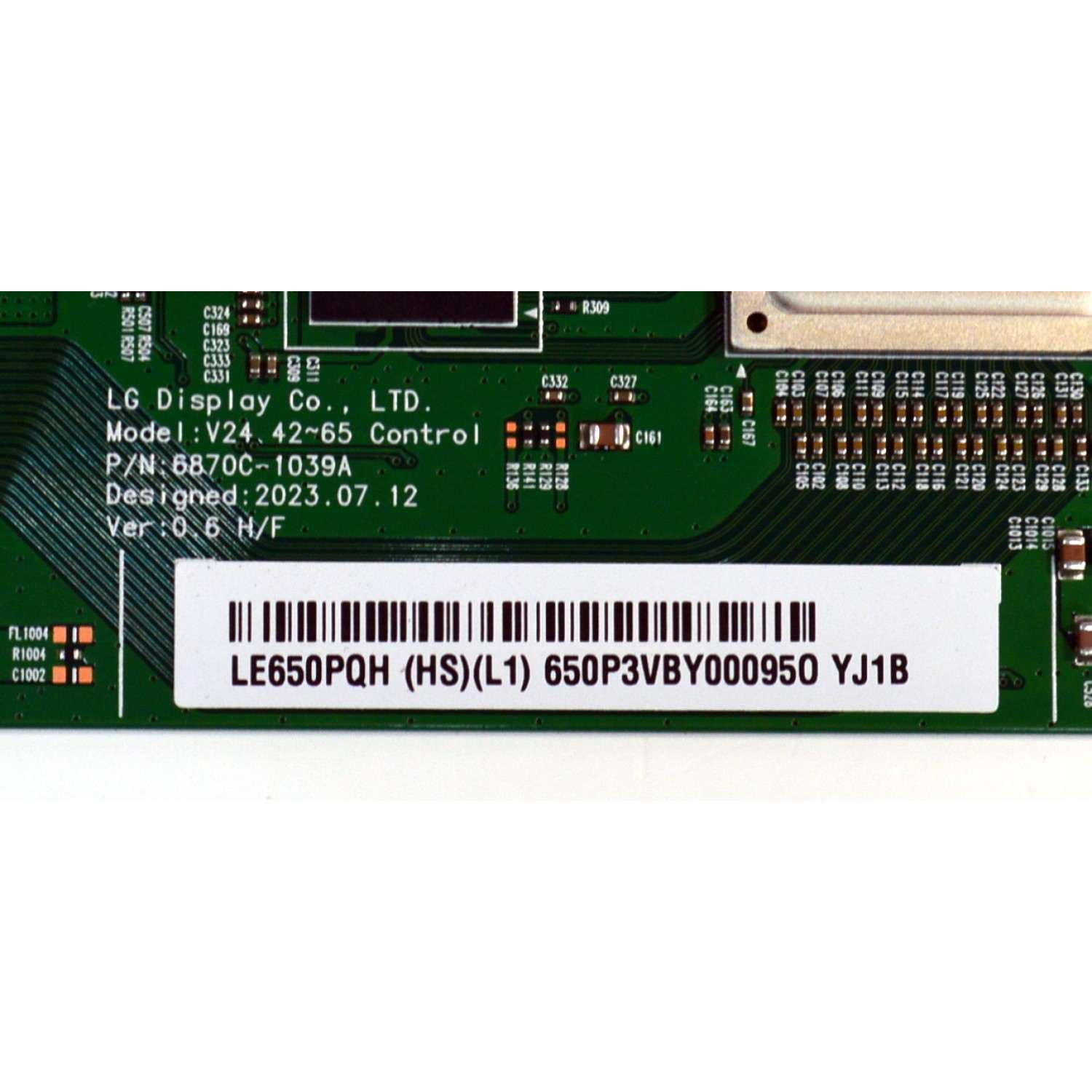 T-CON ORIGINAL PARA TV LG / NUMERO DE PARTE 6871L-7653A / 6870C-1039A / LE650PQH (HS)(L1) / 7653A / MODELO OLED65G4SUB / OLED65G4SUB.DUSQLJR - Imagen 2