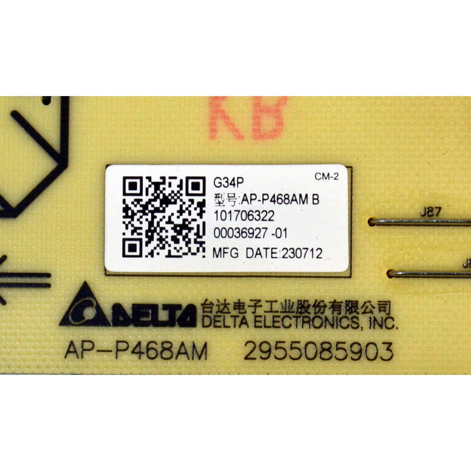 FUENTE DE PODER ORIGINAL PARA TV SONY / NUMERO DE PARTE 101706322 / AP-P468AM / 2955085903 / AP-P468AM B / 00036927-01 / PANEL YDDM085DGU11 / DISPLAY T850QVN03.K / MODELO XR-85X90CL / XR85X90CL - Imagen 2