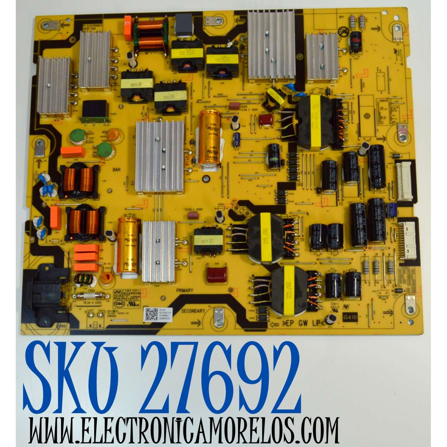 FUENTE DE PODER ORIGINAL PARA TV SONY / NUMERO DE PARTE 101999921 / AC21632-1LF / 2428050310 / G410P / B55D-3A8 / PANEL YDEM055UNG11 / DISPLAY LE550PQL (HS)(E1) / MODELO K-55XR80 / K55XR80 / K-55XR80 / K55XR80