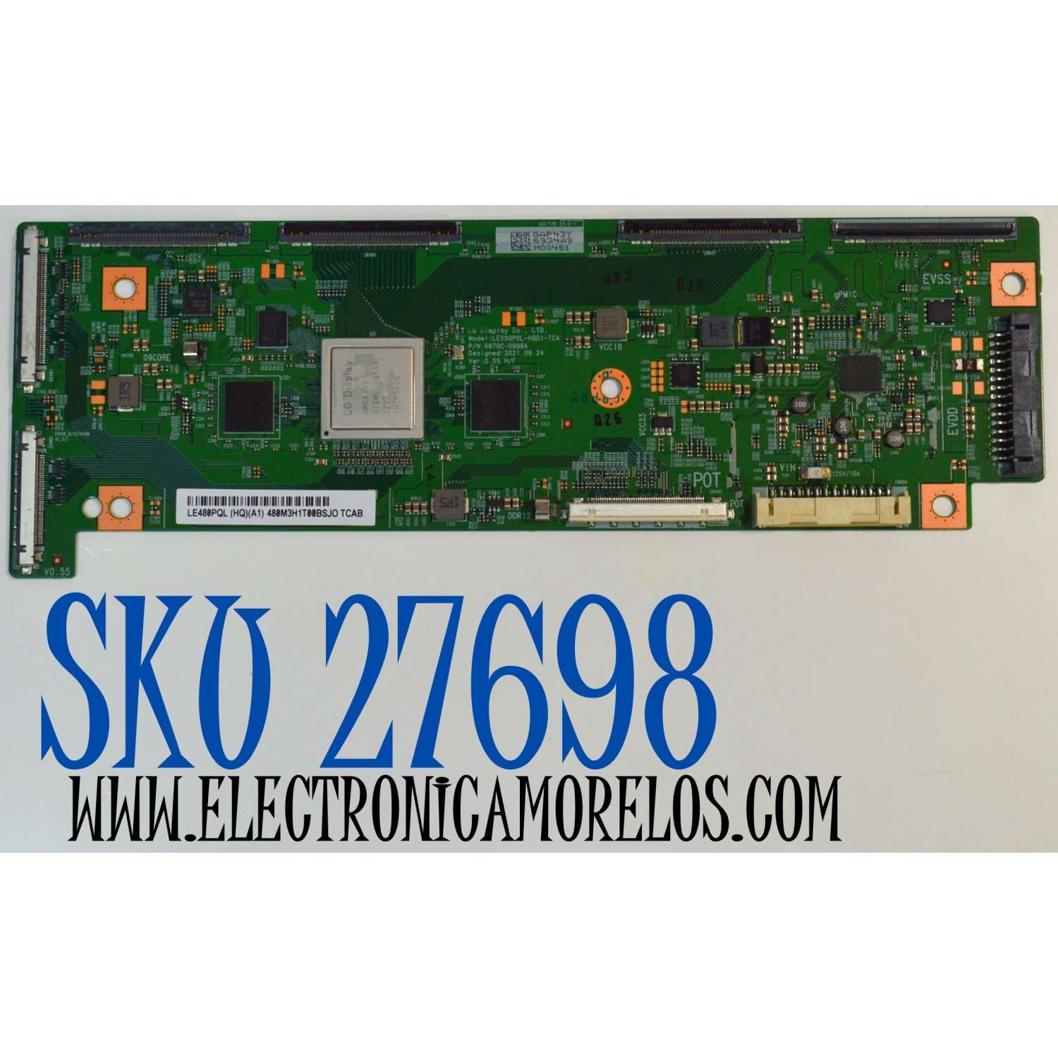T-CON ORIGINAL PARA TV LG / NUMERO DE PARTE 6871L-6934A / 6870C-0908A / LE550PQL-HQD1-TCA / LE480PQL (HQ)(A1) / 6934A / PANEL AC480AQL / MODELO OLED48C2AUA.DUSQLJR / OLED48C3AUB.DUSQLJR