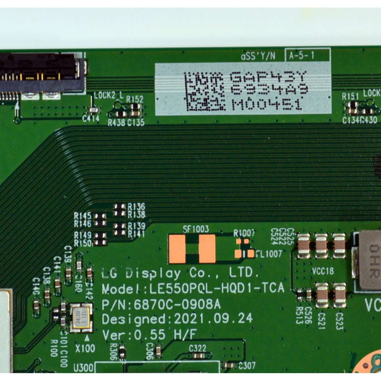 T-CON ORIGINAL PARA TV LG / NUMERO DE PARTE 6871L-6934A / 6870C-0908A / LE550PQL-HQD1-TCA / LE480PQL (HQ)(A1) / 6934A / PANEL AC480AQL / MODELO OLED48C2AUA.DUSQLJR / OLED48C3AUB.DUSQLJR - Imagen 2