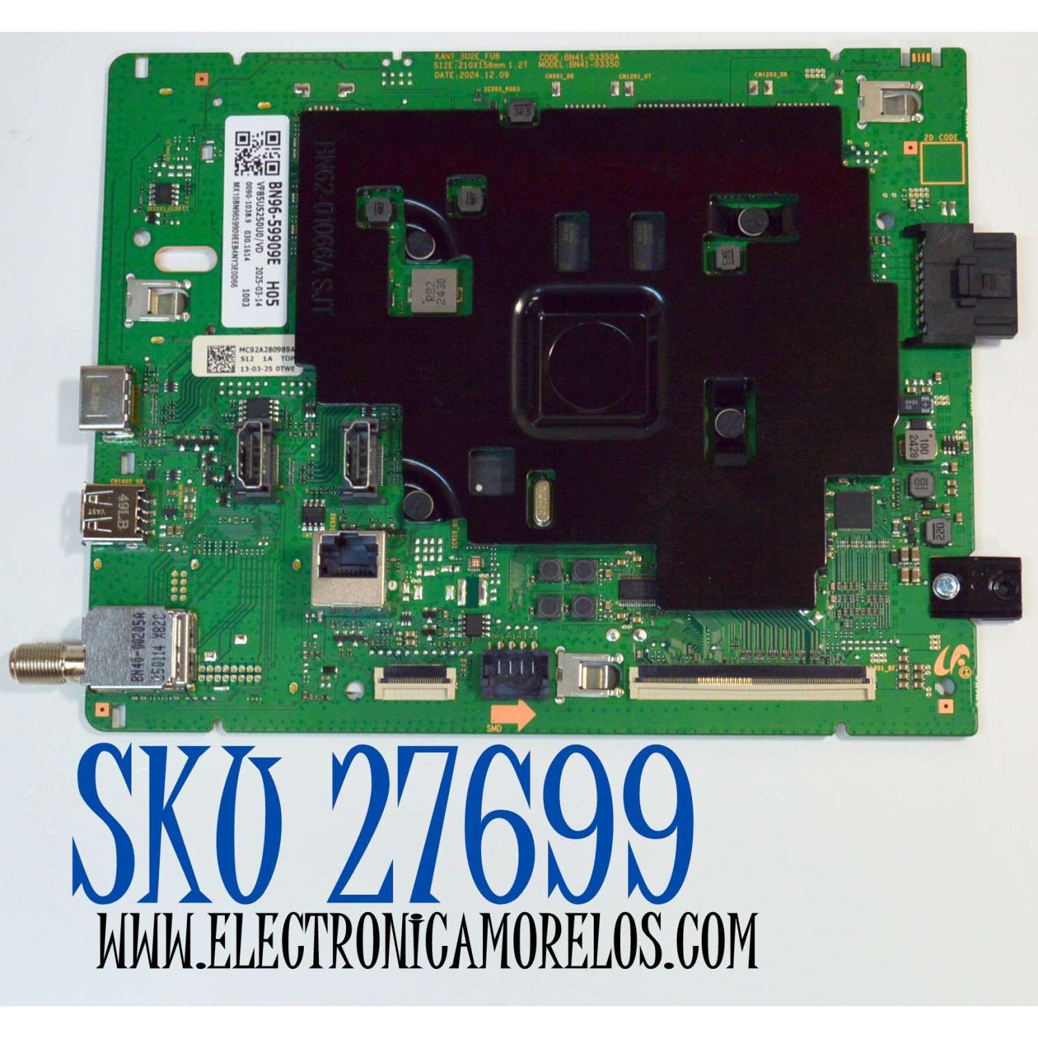 MAIN ORIGINAL PARA TV SAMSUNG 4K UHD HDR / NUMERO DE PARTE BN96-59909E / BN41-03350A / BN41-03350 / KANT_SU2E_FU8 / BN9659909E / PANEL CY-BF085HGAV3H / DISPLAY T850QVN04.F / BOARD 85T14 S0P XC / 85T14 S19 XL / 85T14 S18 XR / MODELO UN85U8000FBXZA AB01