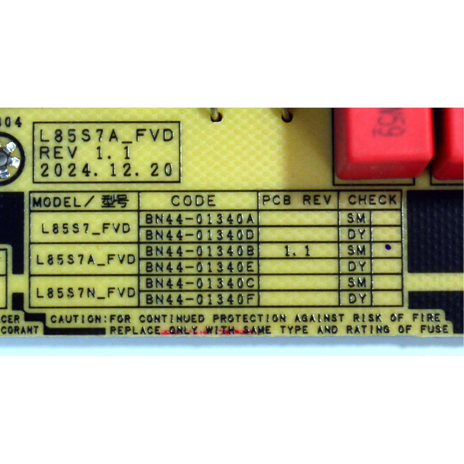 FUENTE DE PODER ORIGINAL PARA TV SAMSUNG / NUMERO DE PARTE BN44-01340B / L85S7A_FVD / BN4401340B / PANEL CY-BF085HGAV3H / DISPLAY T850QVN04.F / BN96-59508A / BOARD 85T14 S0P XC / 85T14 S19 XL / 85T14 S18 XR / MODELO UN85U8000FBXZA AB01 - Imagen 2