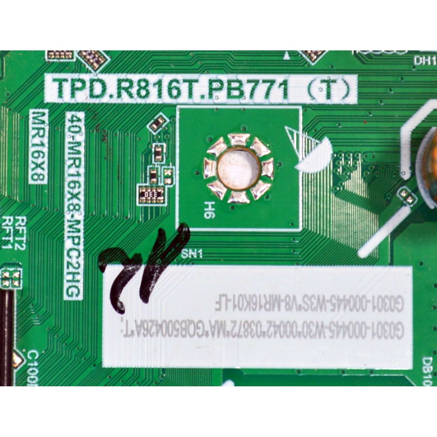 MAIN FUENTE COMBO ORIGINAL PARA TV TCL FULL HD ROKU TV / NUMERO DE PARTE G0301-000445 / TPD.R816T.PB771 (T) / 40-MR16X8-MPC2HG / MR16X8 / G0301-000445-W30 / G0301-000445-W3S / V8-MR16K01-LF / PANEL LVF320NDLL / DISPLAY ST3151B07-1 VER.2.1 / MODELO 32S357 - Imagen 3
