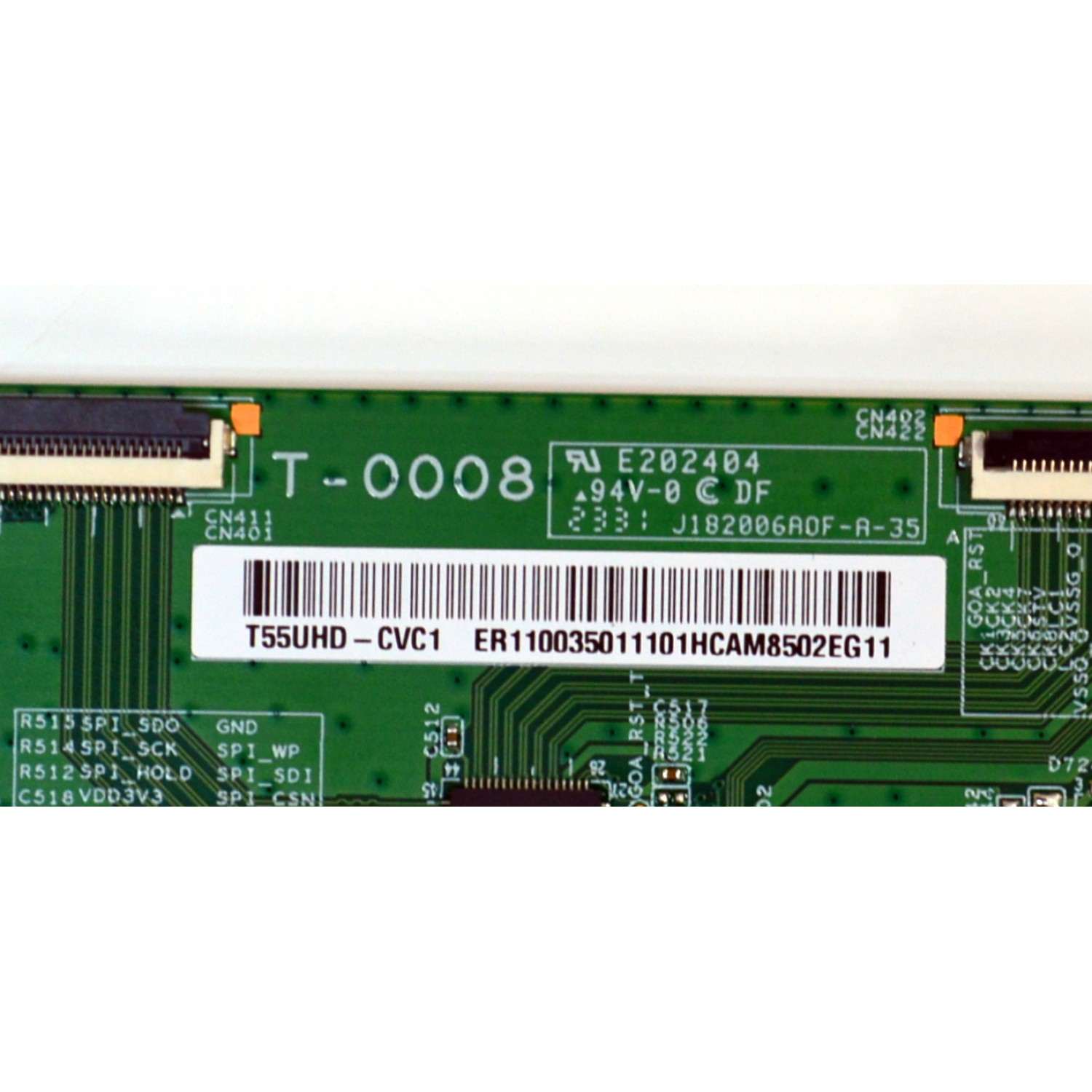 T-CON ORIGINAL PARA TV ROKU SELECT SERIES / NUMERO DE PARTE T55UHD-CVC1 / T-0008 / ER110035011101 / HCAM8502EG11 / DISPLAY ST5461D18-2 VER.2.1 / BOARD CSU05-XR-1 / CSU05-XL-1 / MODELO 55R4A5X - Imagen 2