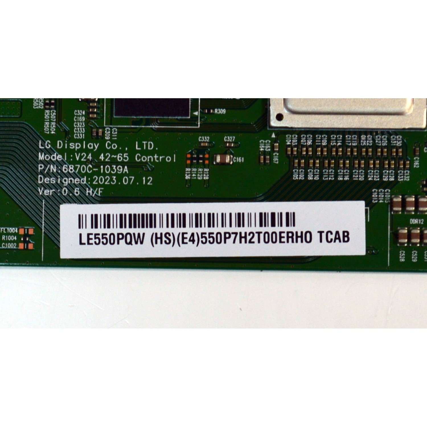 T-CON ORIGINAL PARA TV LG / NUMERO DE PARTE 6871L-7568A / 6870C-1039A / LE550PQW (HS)(E4) / 7568A / MODELO OLED55C4AUA / OLED55C4AUA.DUSQLJR - Imagen 2