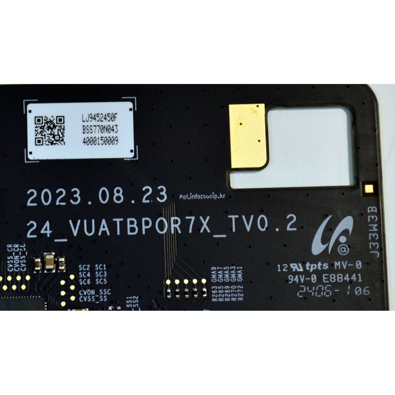 T-CON ORIGINAL PARA TV SAMSUNG / NUMERO DE PARTE BN96-58110B / 24_VUTBP0R7X_TV0.2 / LJ9452450F / BS770N043 / 4000150009 / PANEL CY-AD077FLLV2H / MODELO QN77S95DDFXZA FD01 / QN77S95DAFXZA - Imagen 2