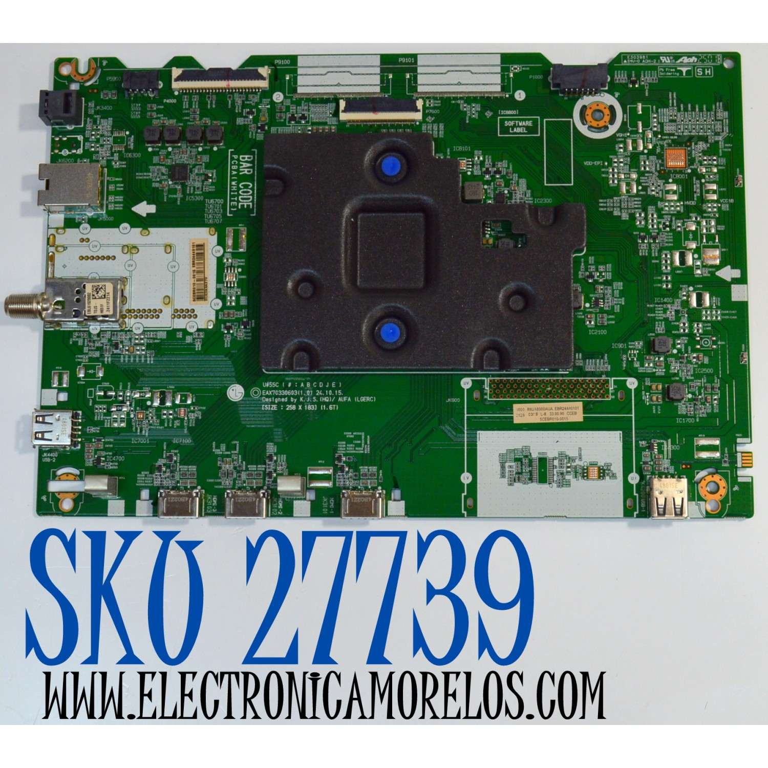 MAIN ORIGINAL PARA TV LG 4K UHD HDR SMART TV / NUMERO DE PARTE EBR24440101 / EAX70330303 / EAX70330303(1.0) / 24440101 / PANEL BOEB860WQ1TF2E / DISPLAY HF860QUB-F2E / MODELO 86UA7500ZUA / 86UA7500ZUA.CUSFBH