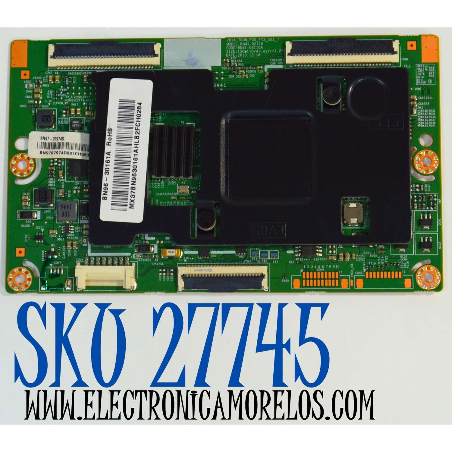 T-CON ORIGINAL PARA TV SAMSUNG / NUMERO DE PARTE BN96-30161A / BN41-02110A / BN41-02110 / BN97-07974D / BN9630161A / PANEL CY-GH048CSLV1H / DISPLAY LSF480HJ01-G01 / MODELO UN48H6350AFXZA / UN48H6350AFXZA TS01