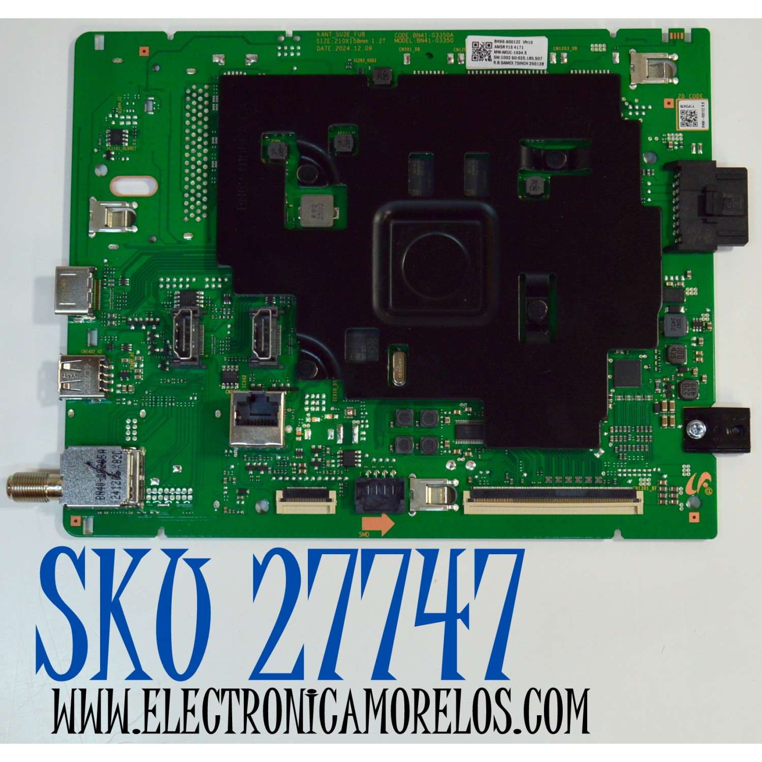 MAIN ORIGINAL PARA TV SAMSUNG 4K UHD HDR SMART TV / NUMERO DE PARTE BN96-60012Z / BN41-03350A / BN41-03350 / KANT_SU2E_FU8 / BN9660012Z / PANEL CY-BF075HGHV8H / DISPLAY ST7461D03-9 V2.1 / MODELO UN75U8000FDXZA CB02 / UN75U8000FFXZX CA02