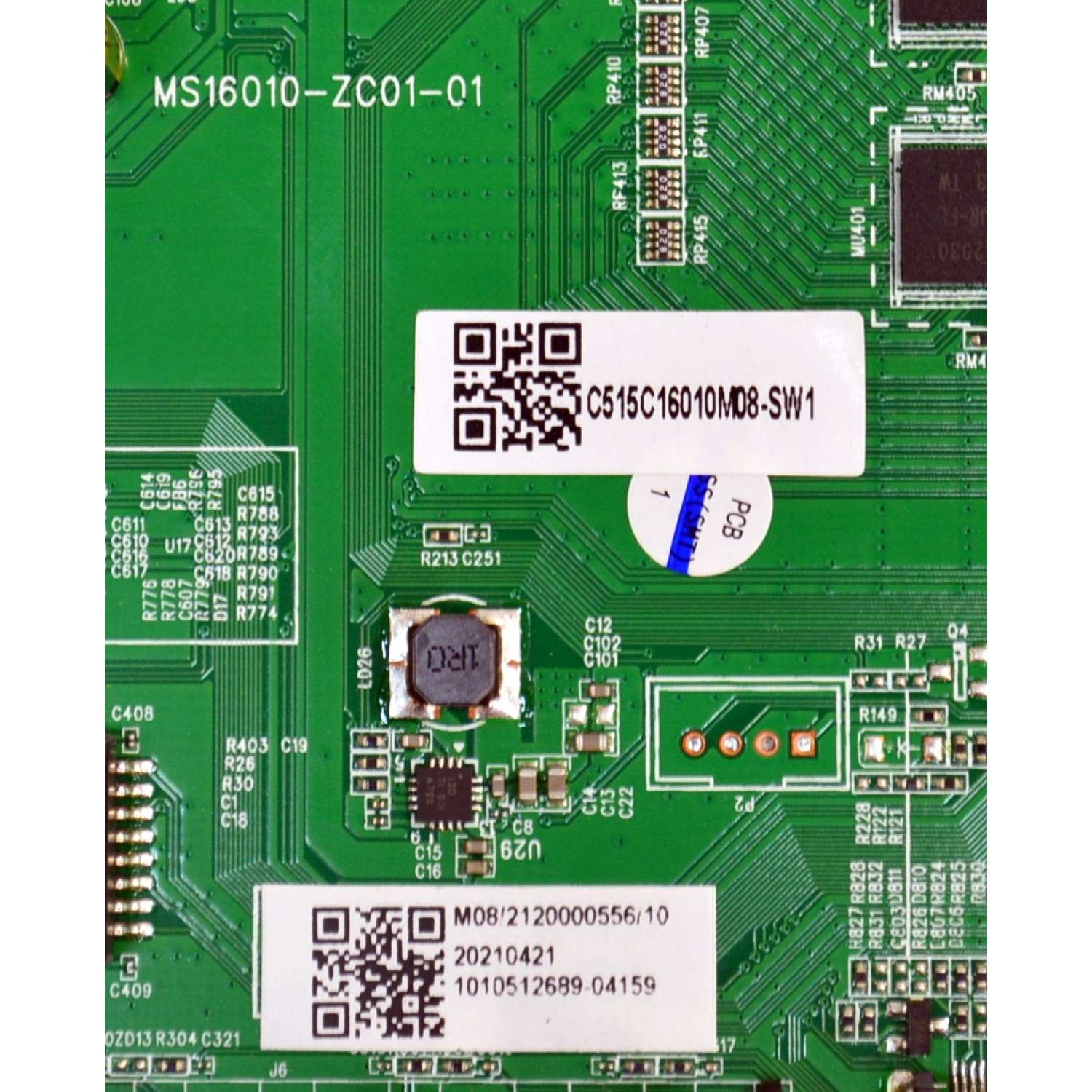 MAIN ORIGINAL PARA TV ONN ROKU 4K UHD HDR / NUMERO DE PARTE 515C16010M08 / MS16010-ZC01-01 / C515C16010M08-SW1 / M08-2120000556/10 / 1010512689-04159 / M21046-MV / PANEL BOEA500WH1 / DISPLAY CC500PV5D VER.17 / MODELO 100012585 50" - Imagen 3