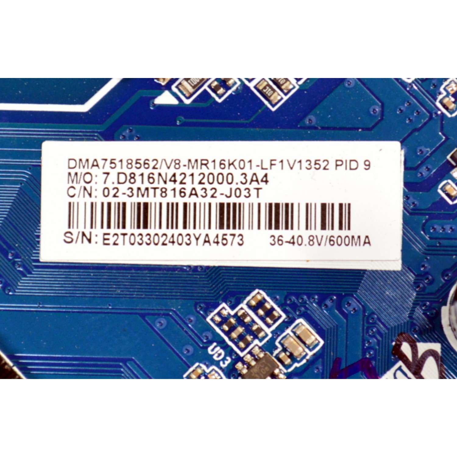 MAIN FUENTE COMBO ORIGINAL PARA TV PHILIPS FULL HD ROKU TV / NUMERO DE PARTE 02-3MT816A32-J03T / CV816-N42 / 7.D816N4212000.34A / V8-MR16K01-LF1V1352 / PANEL LVF320CSDX E0003 / DISPLAY ST3151B07-2 VER.2.1 / MODELO 32PFL6573/F7 - Imagen 3