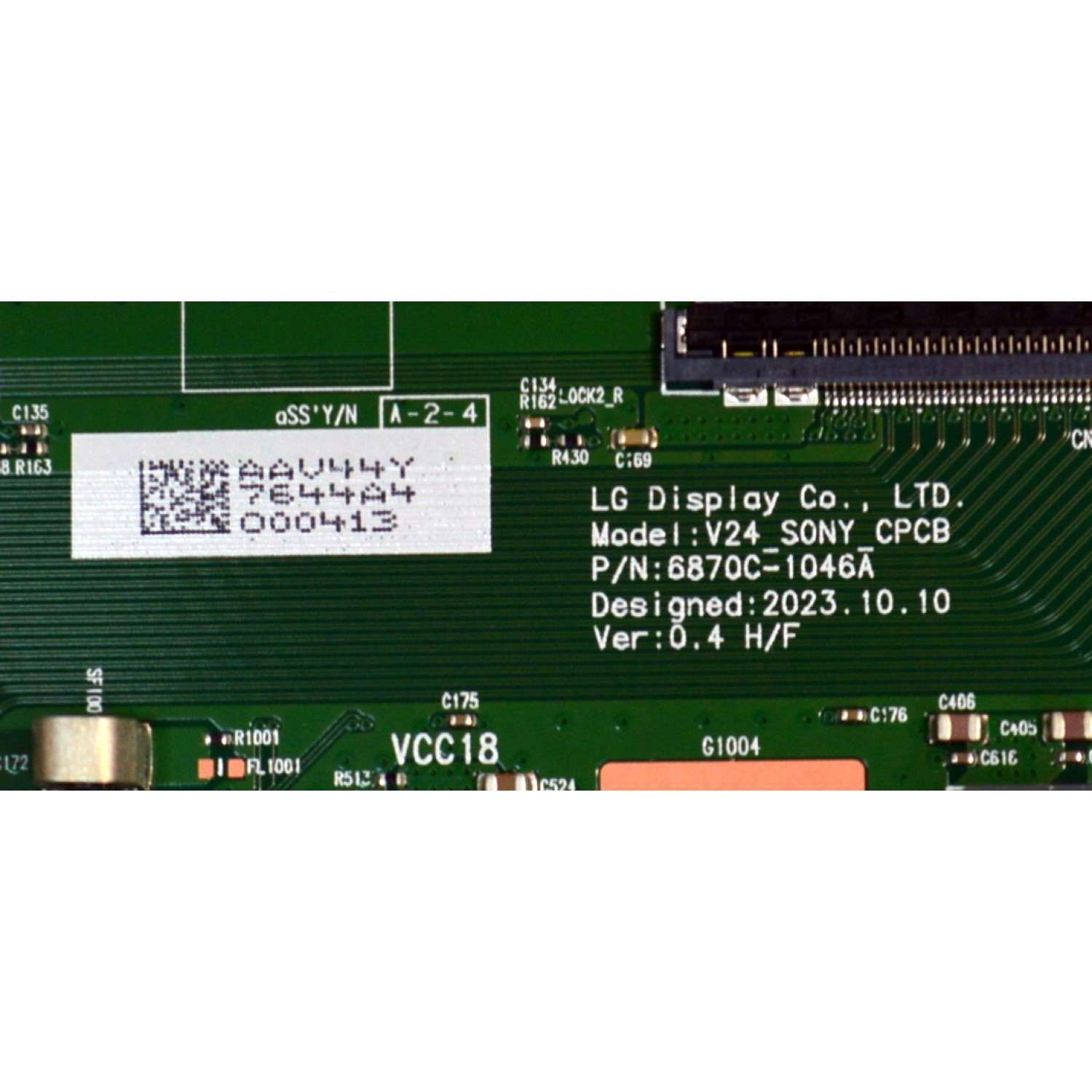 T-CON ORIGINAL PARA TV SONY / NUMERO DE PARTE 6871L-7644A / 6870C-1046A / LE550PQL (HS)(E1) / 7644A / PANEL YDEM055UNG11 / DISPLAY LE550PQL (HS)(E1) / MODELO K-55XR80C / K55XR80C - Imagen 3