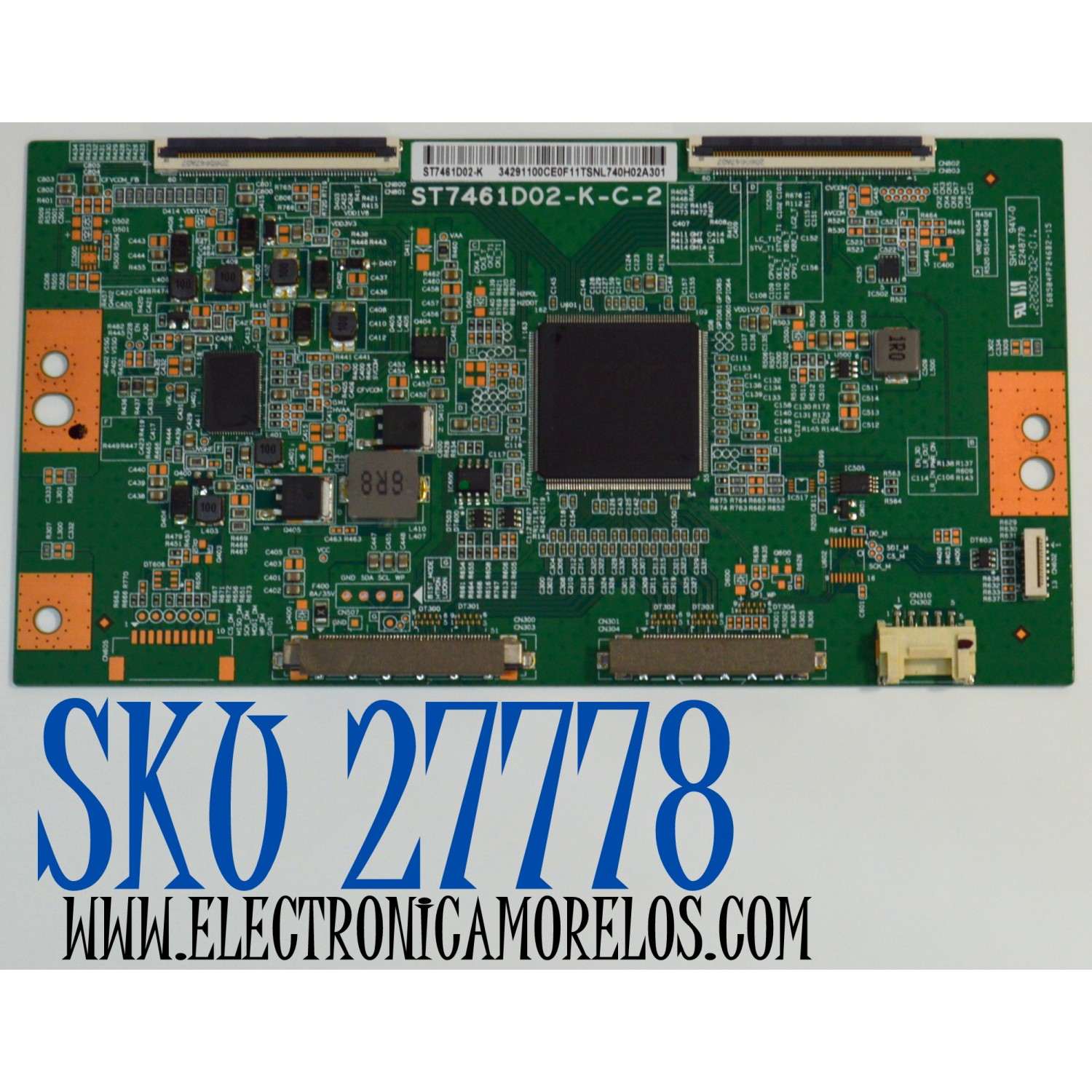 T-CON ORIGINAL PARA TV SONY / NUMERO DE PARTE 34291100CE / ST7461D02-K-C-2 / ST7461D02-K / 34291100CE0F11 / PANEL YDCS075MES02 / DISPLAY ST7461D02-K VER.2.1 / MODELO XR-75X93L / XR75X93L