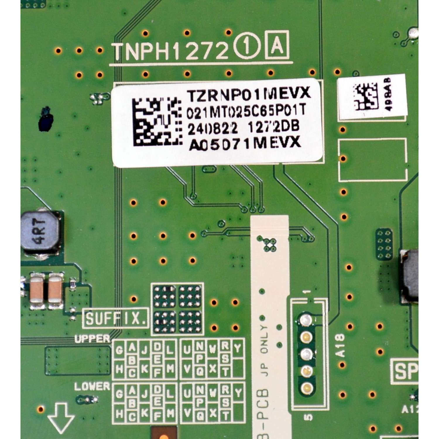 MAIN ORIGINAL PARA TV PANASONIC 4K UHD HDR FIRE TV / NUMERO DE PARTE TNPH1272DB / TNPH1272 / TNPH12721A / 1272DB / TZRNP01MEVX / 021MT025C65P01T / A05D71MEVX / PANEL LVU650CSDX E1016 / DISPLAY ST6451D08-5 VER.2.2 / MODELO TV-65W95APK - Imagen 3