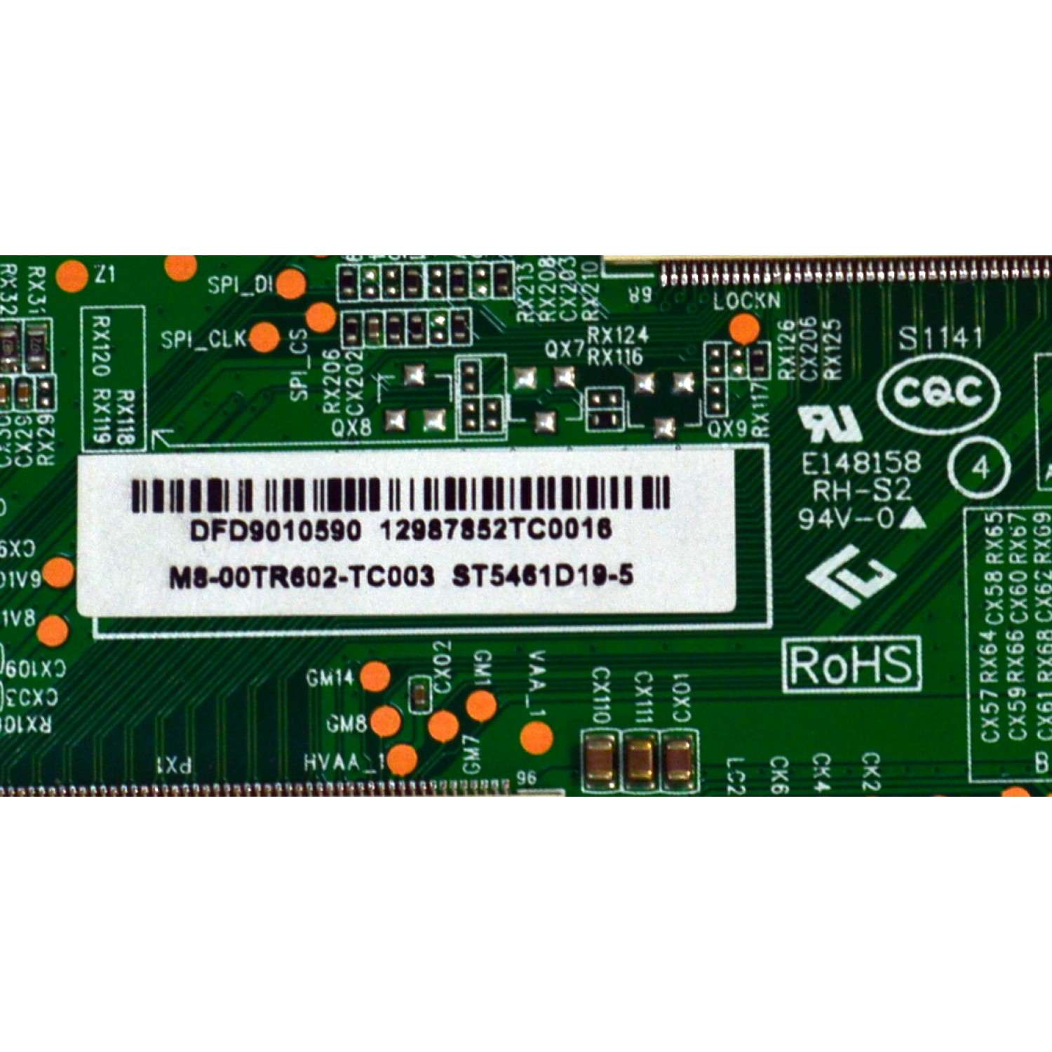 T-CON ORIGINAL PARA TV PANDA / NUMERO DE PARTE M8-00TR602-TC003 / 40-TRD602-TCC4HG / ST5461D19-5 / DFD9010590 / 12987852TC0016 / E148158 / DISPLAY ST5461D19-5 / MODELO 55" - Imagen 2