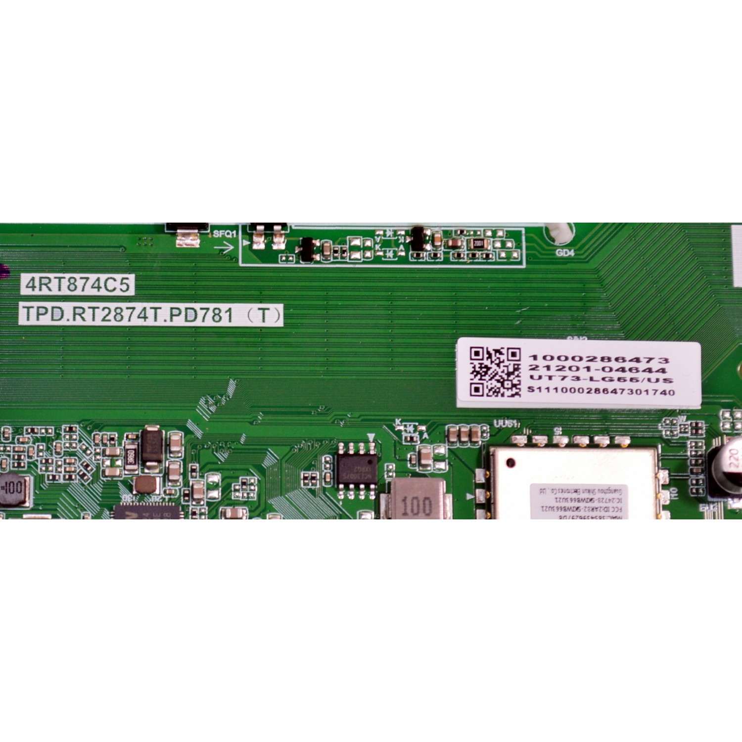 MAIN FUENTE COMBO ORIGINAL PARA TV LG 4K UHD HDR SMART TV / NUMERO DE PARTE 21201-04644 / 4RT874C5 / TPD.RT2874T.PD781 (T) / 1000286473 / UT73-LG55/US / PANEL BOEB550WQ1BF7D / DISPLAY HV550QUB-F7D / MODELO 55UA7500ZUA / 55UA7500ZUA.BUSFLKR - Imagen 2