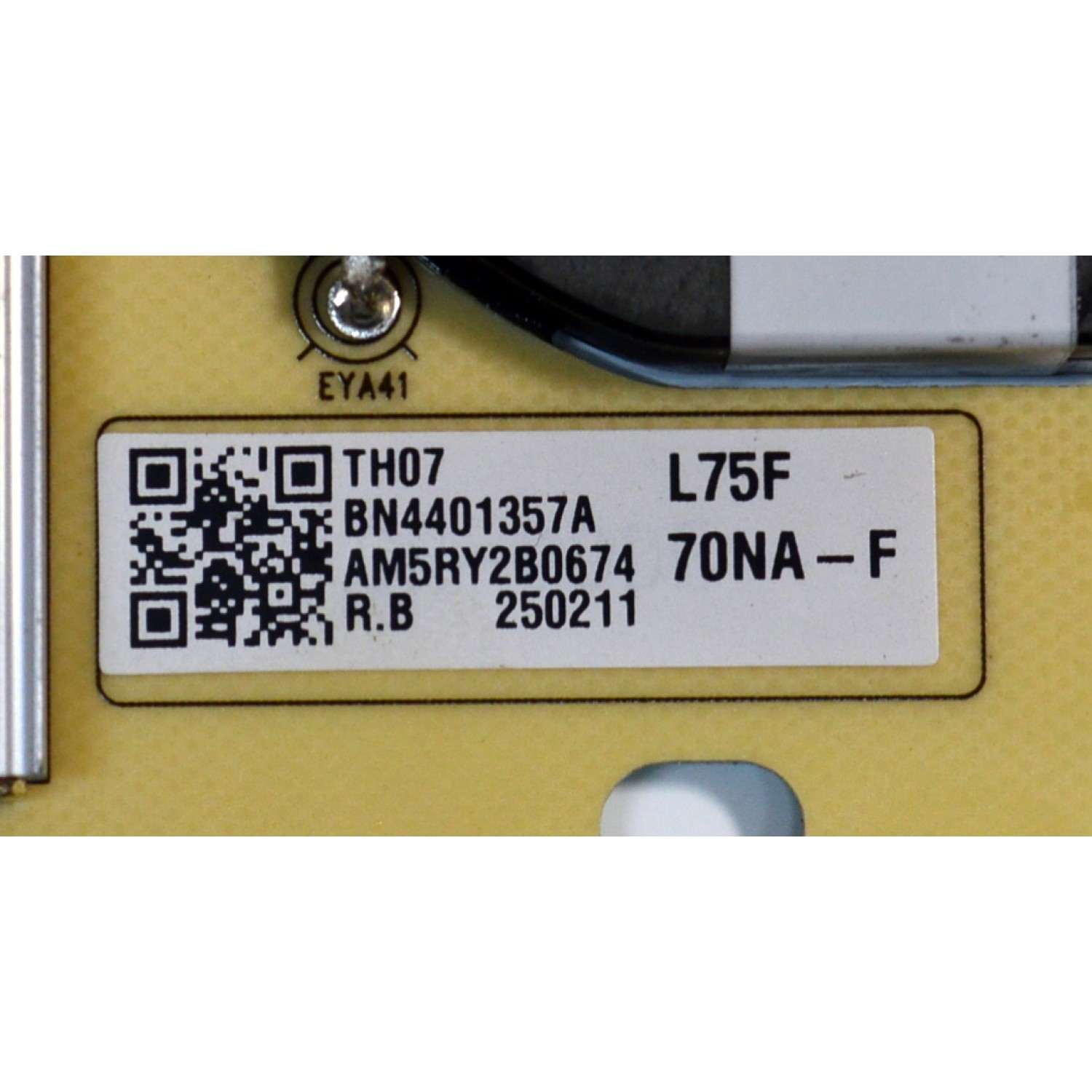 FUENTE DE PODER ORIGINAL PARA TV SAMSUNG / NUMERO DE PARTE BN44-01357A / L75F70NA_FHS / BN4401357A / PANEL CY-QF075RMHV1H / DISPLAY ST746AD05-D V2.1 / MODELO QN75LS03FWDXZA / QN75LS03FWDXZA CA01 - Imagen 3
