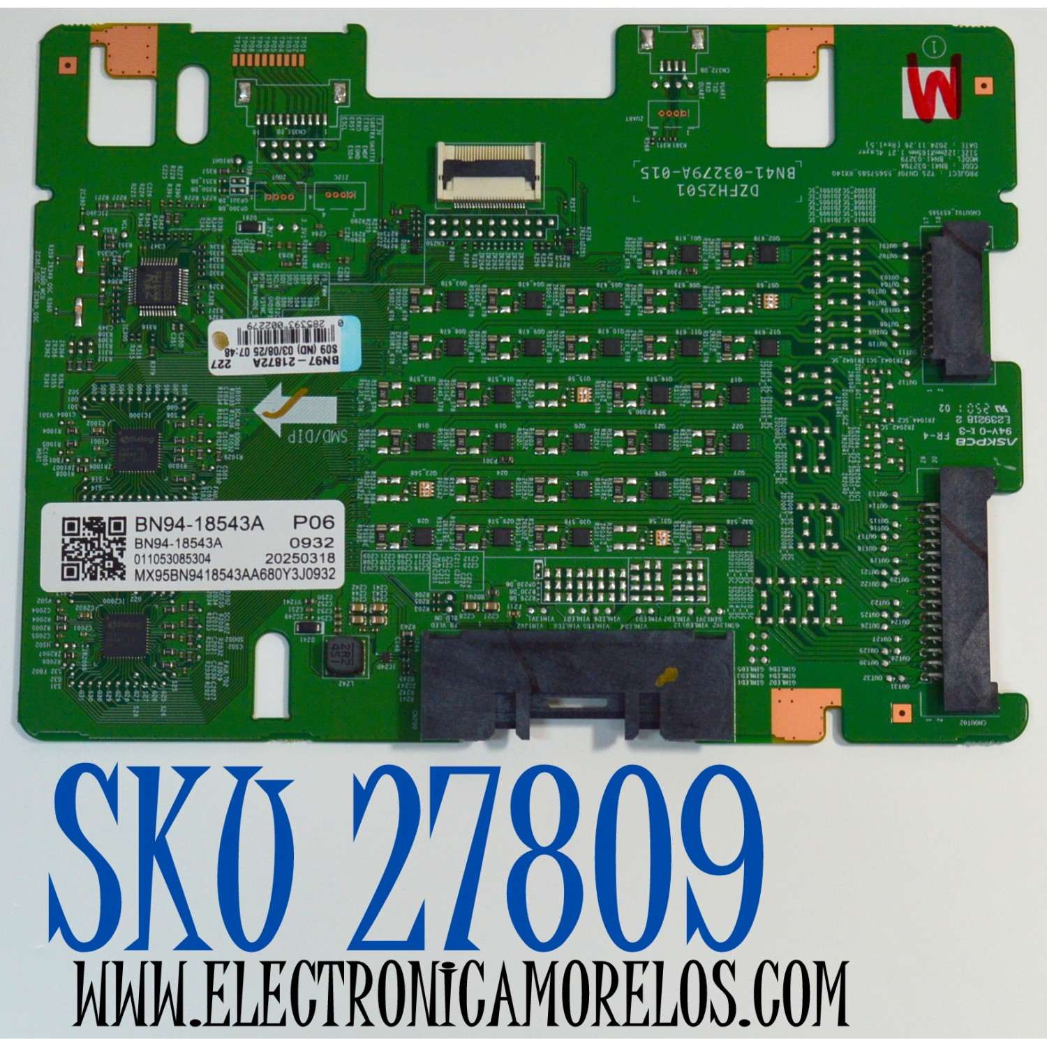 LED DRIVER ORIGINAL PARA TV SAMSUNG / NUMERO DE PARTE BN94-18543A / DZFH2501 / BN41-03279A-015 / BN41-03279A / BN41-03279 / BN9418543A / PANEL CY-QF075RMHV1H / DISPLAY ST746AD05-D V2.1 / MODELO QN75LS03FWDXZA / QN75LS03FWDXZA CA01