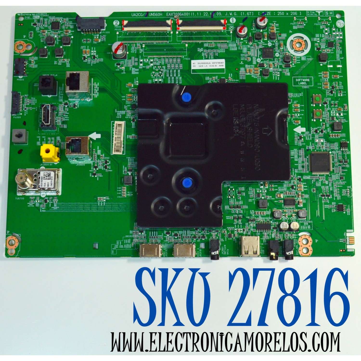 MAIN ORIGINAL PARA TV LG 4K UHD HDR SMART TV / NUMERO DE PARTE EBT67683401 / EAX70064001 / EAX70064001(1.1) / 67683401 / PANEL NC550TQG-ABKH4 / DISPLAY HV550QUB-F1D / MODELO 55UA7500ZUA / 55UA7500ZUA.BUSFLKR