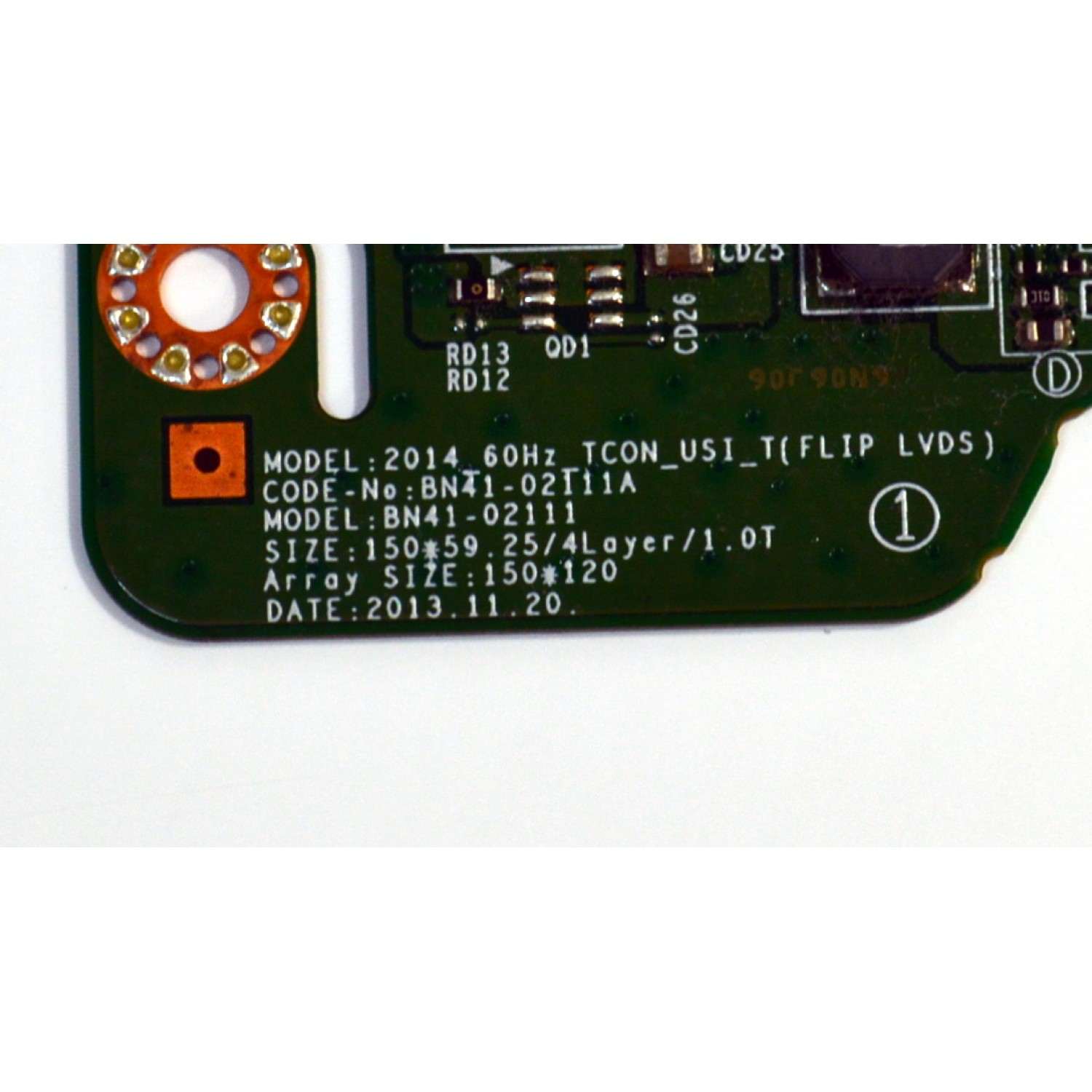 T-CON ORIGINAL PARA TV SAMSUNG / NUMERO DE PARTE BN96-38628A / BN41-02111A / BN41-02111 / BN9638628A / BN97-07969F / PANEL CY-JJ032BGLV4H / MODELO UN32J5205AFXZA / UN32J5205AFXZA FA05 - Imagen 3