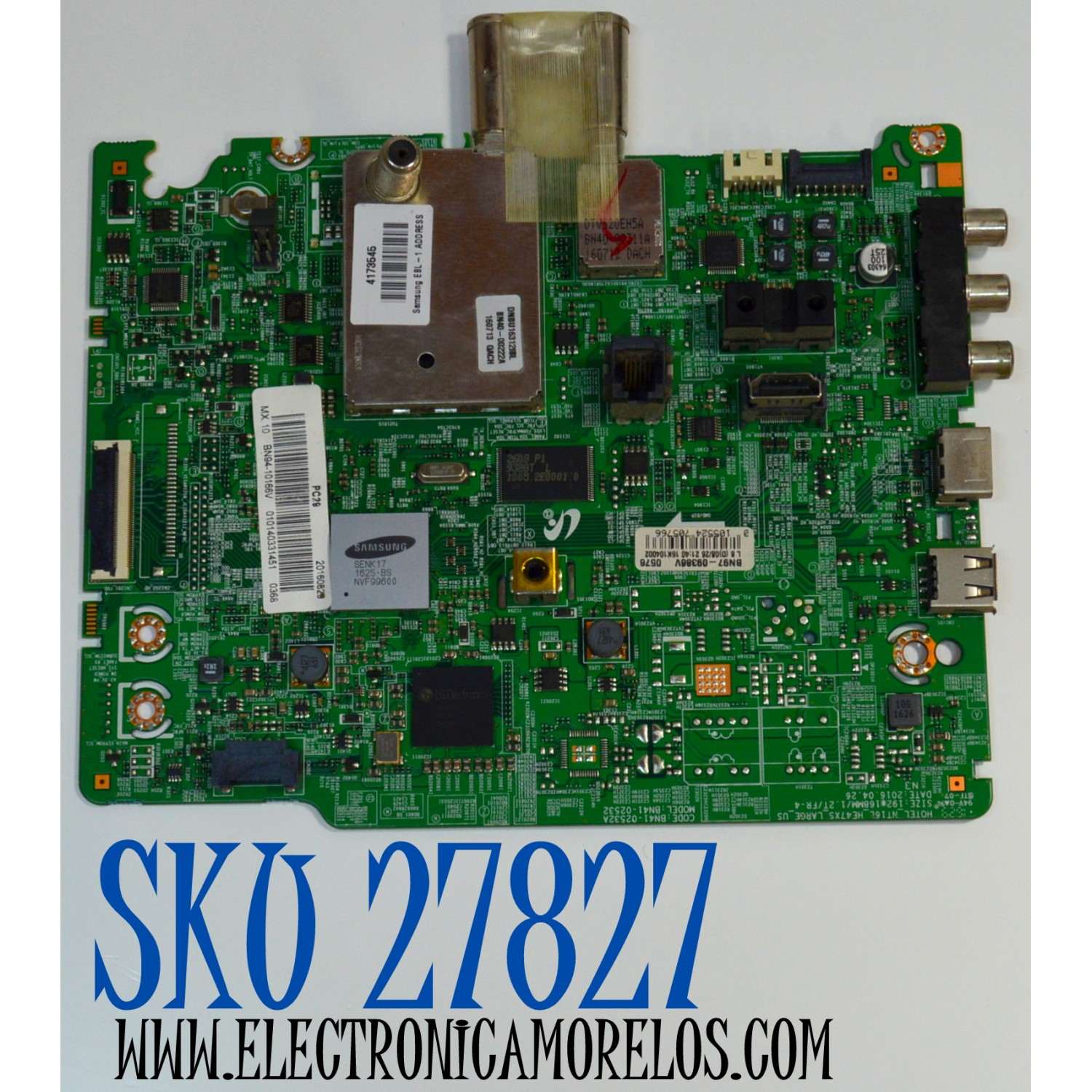 MAIN ORIGINAL PARA TV SAMSUNG / NUMERO DE PARTE BN94-10166V / BN41-02532A / BN41-02532 / BN9410166V / BN97-09386V / PANEL CY-GJ032BGLVAH / DISPLAY LSF320HN06-G01 / BN96-37038A / MODELO HG32NE478BFXZA / HG32NE478BFXZA FA01