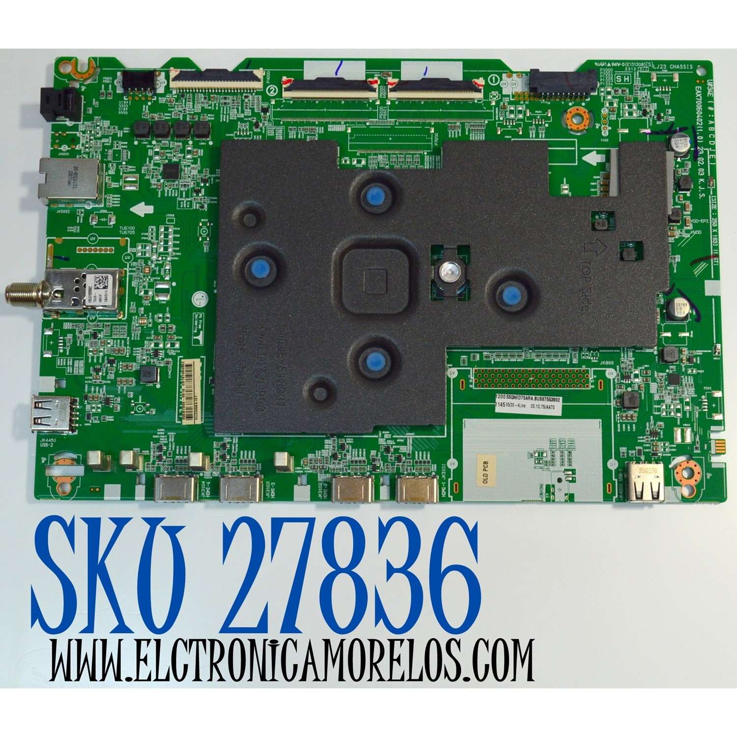 MAIN ORIGINAL PARA TV LG 4K UHD HDR SMART TV / NUMERO DE PARTE EBT67553802 / EAX70060402 / EAX70060402(1.0) / 67553802 / PANEL HC550EQG-ABKA1-2144 / DISPLAY HV550QUB-F1D / MODELO 55QNED75ARA / 55QNED75ARA.BUSFJLR