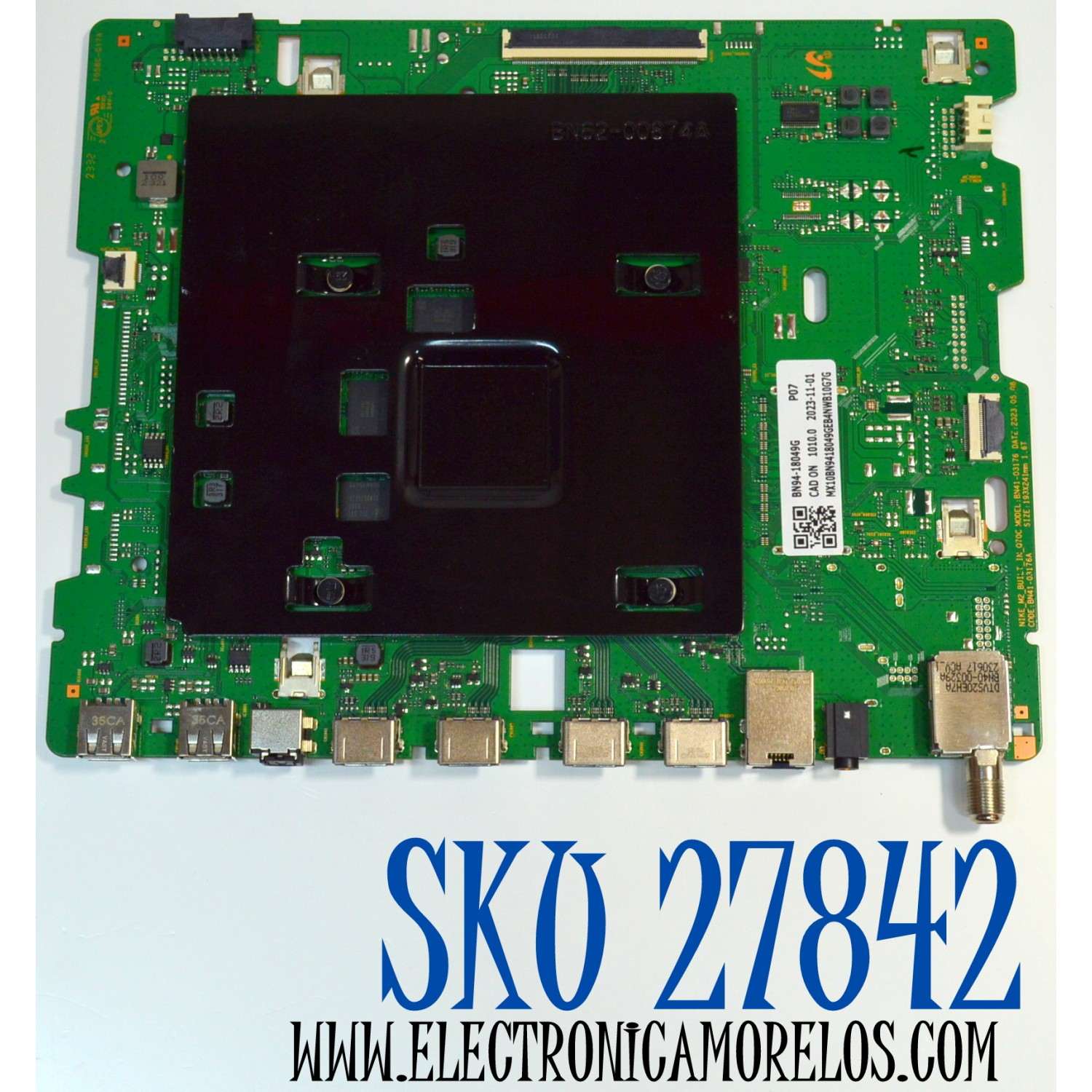 MAIN ORIGINAL PARA TV SAMSUNG 4K UHD HDR SMART TV / NUMERO DE PARTE BN94-18049G / BN41-03176A / BN41-03176 / BN9418049G / PANEL CY-QC075FGHV7H / DISPLAY ST7461D04-1 V2.1 / BOARD CSU17-XR-4 / CSU17-XL-4 / CSU17-XM-4 / MODELO QN75Q70CDFXZA CD05