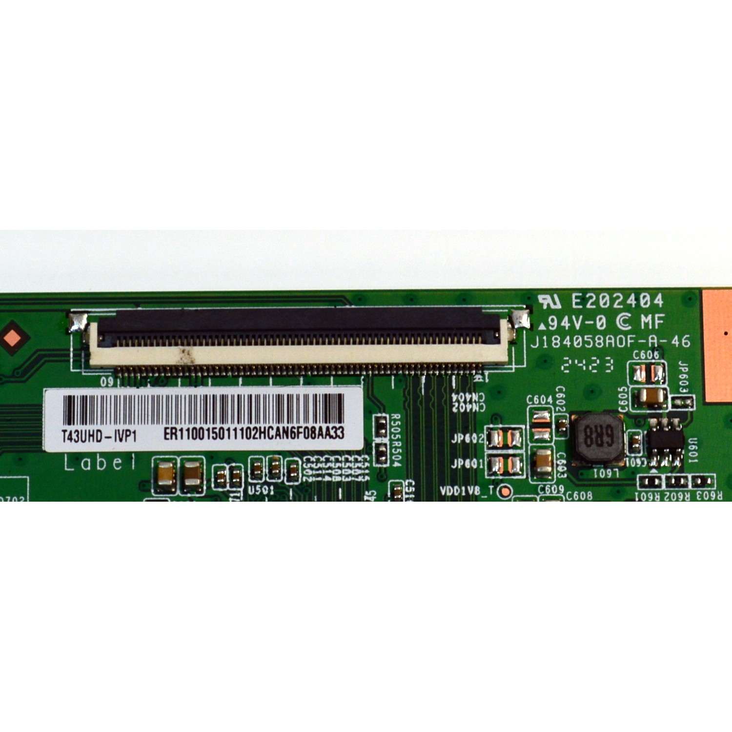 T-CON ORIGINAL PARA TV ROKU SELECT SERIES / NUMERO DE PARTE T43UHD-IVP1 / GSD-T-0009 / J184058A0F-A-46 / ER110015011102HCA / DISPLAY V430DJ1-Q01 REV.D2 / MODELO 43R4AX / 43R4A4 - Imagen 2