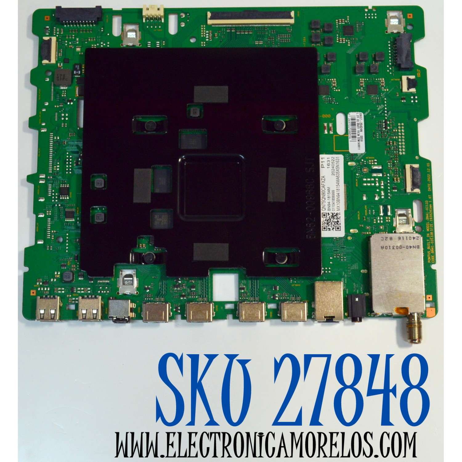 MAIN ORIGINAL PARA TV SAMSUNG 4K UHD HDR SMART TV / NUMERO DE PARTE BN94-18154M / BN41-03133B / BN41-03133 / BN9418154M / BN97-20424N / PANEL CY-TC075FLEV5H / DISPLAY HV750QUB-S9A / BN96-56261A / MODELO QN75QN90CAFXZA / QN75QN90CAFXZA BD02