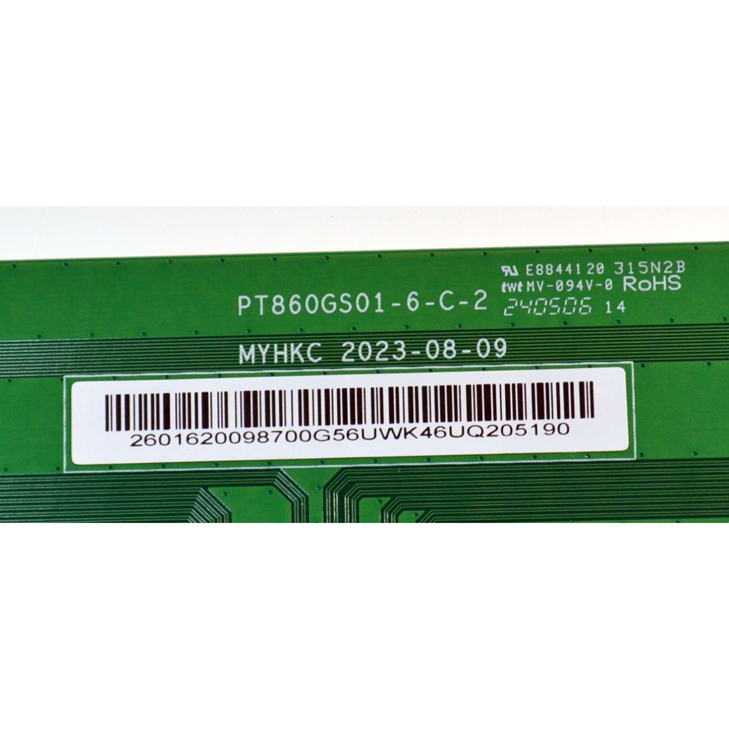 T-CON ORIGINAL PARA TV LG / NUMERO DE PARTE 2601620098 / PT860GS01-6-C-2 / 2601620098700G / MYHKC / PANEL NC860TQE-AHMH1 / DISPLAY PT860GS01-6 VER.1.0 / MODELO 86UT7550AUA / 86UT7550AUA.BUSTLKR - Imagen 2